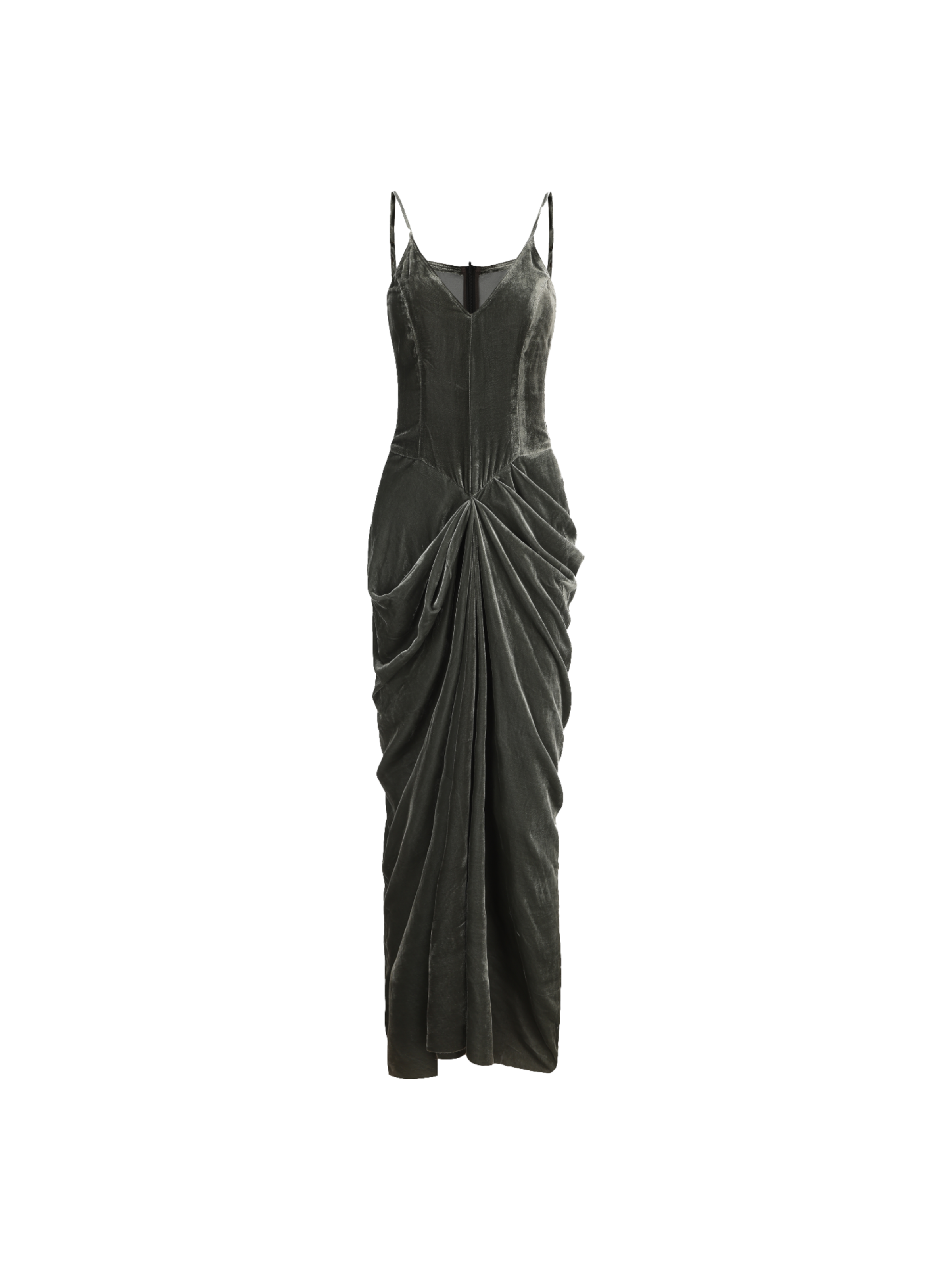 Sea Green Velvet Maxi Dress L Sea Green Velvet Maxi Dress L