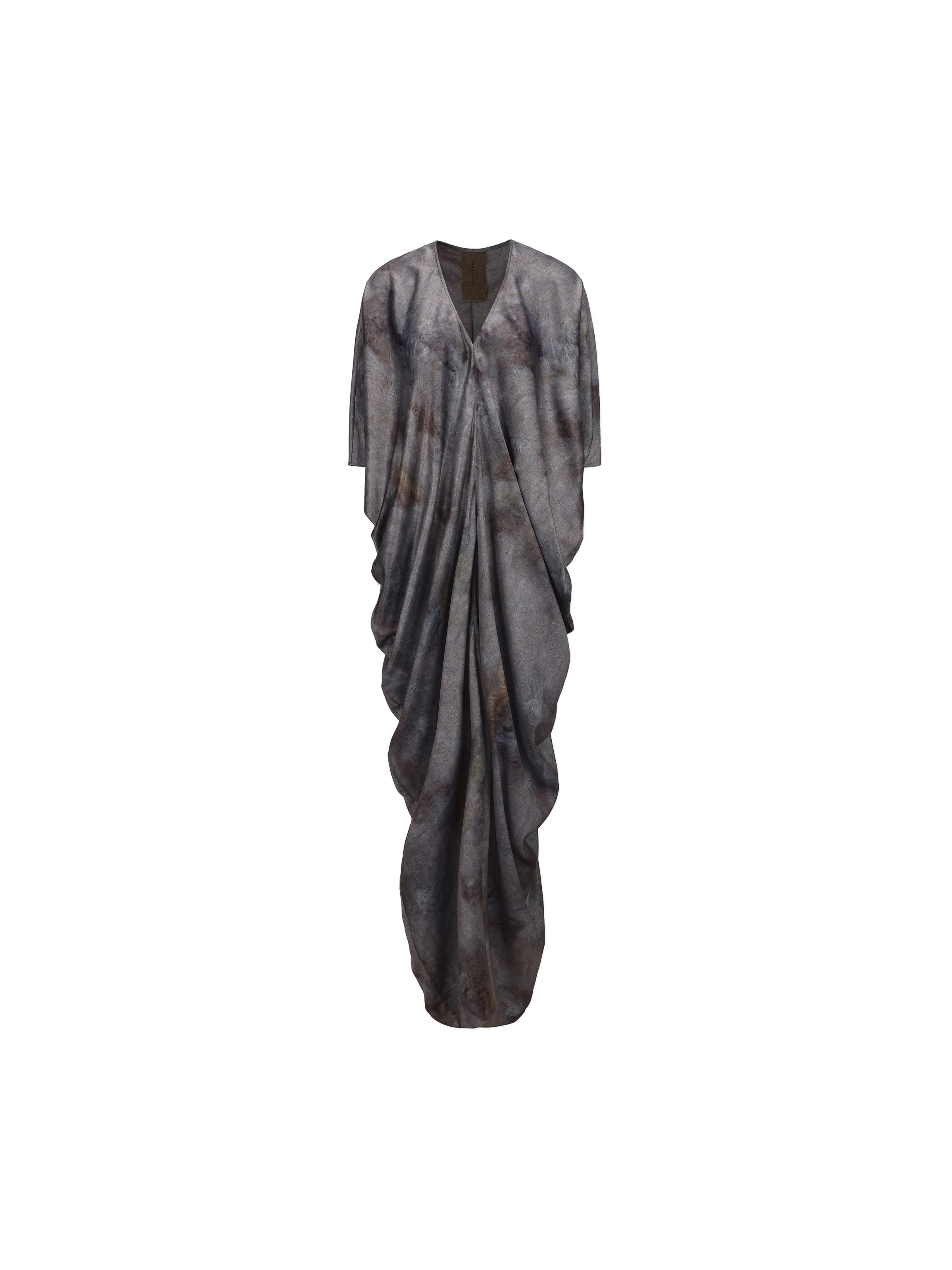 Grey Draped Batwing Sleeve Dress – ELYWOOD