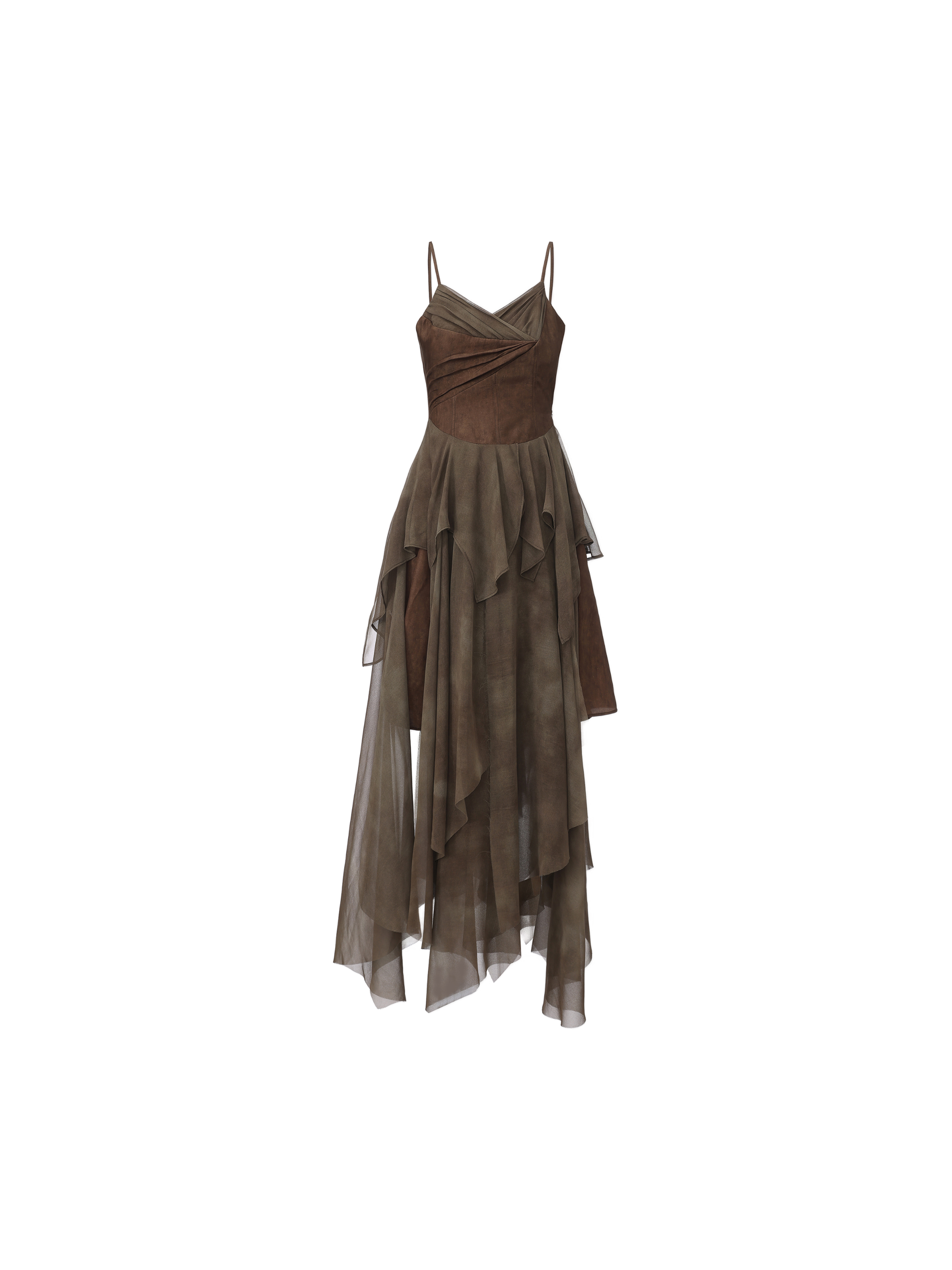 blue dress for baby girl Brown Asymmetrical Ruffled Ombre Strapless Dress – ELYWOOD