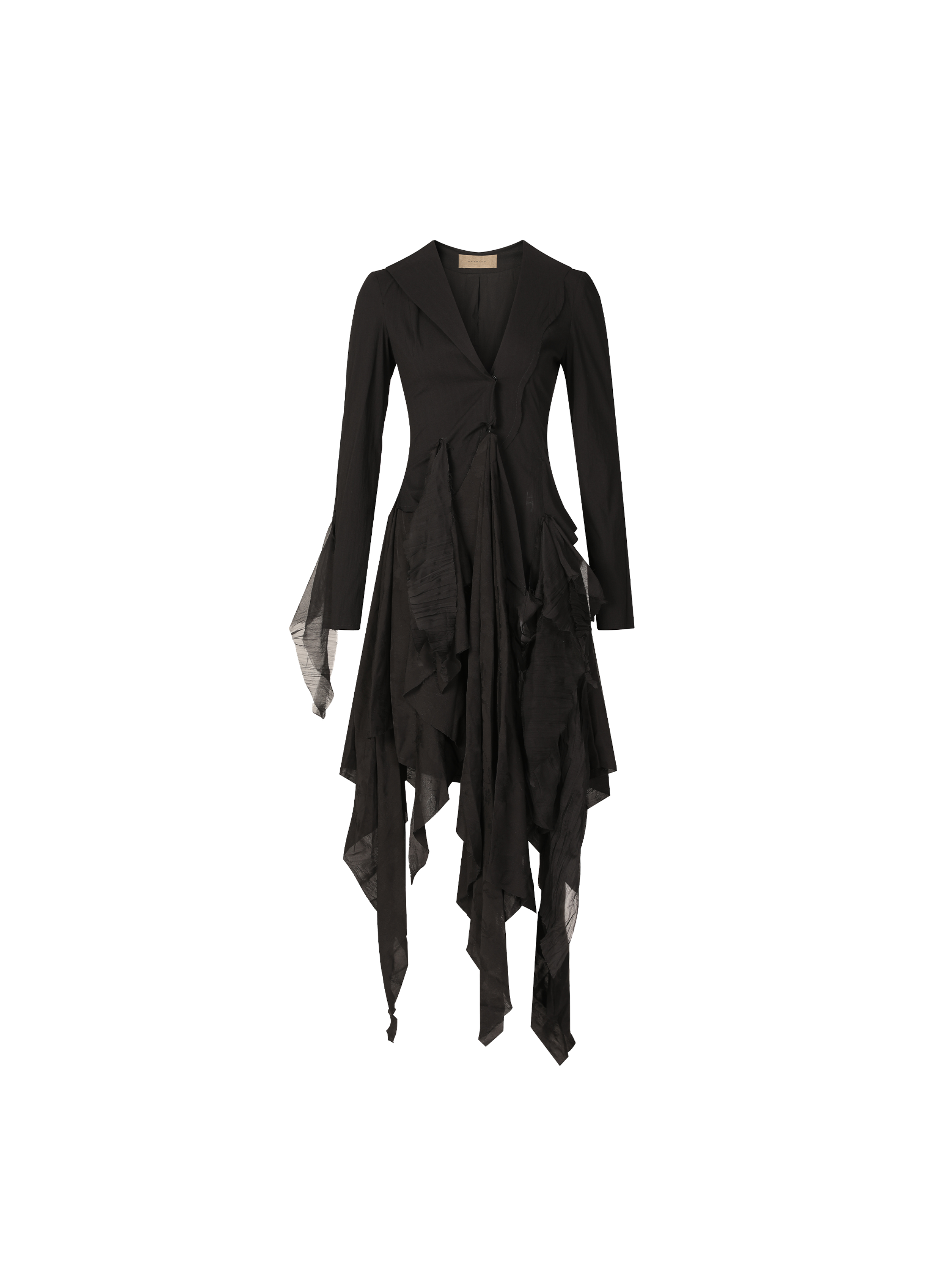 Black Seam Irregular Dress
