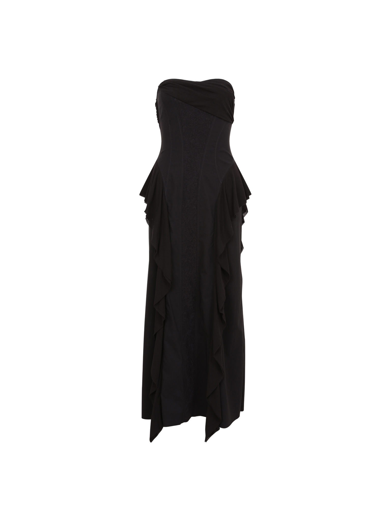 Black Lace Bandeau Dress