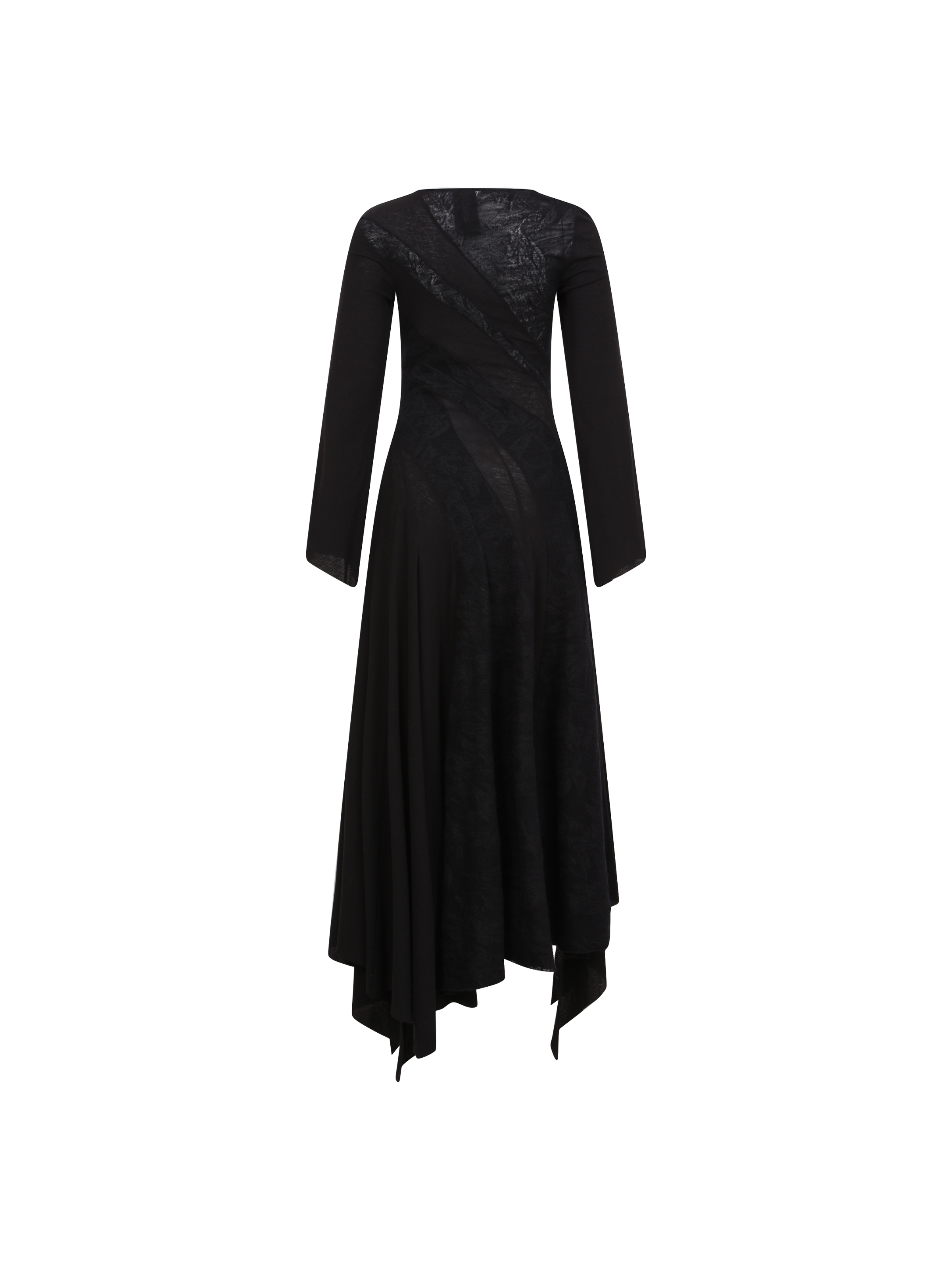 블랙 트윌 실레지아 드레스