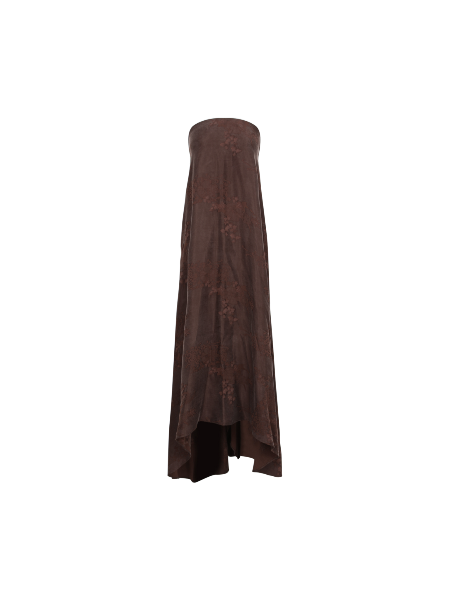 Brown Tartan Bandeau Dress
