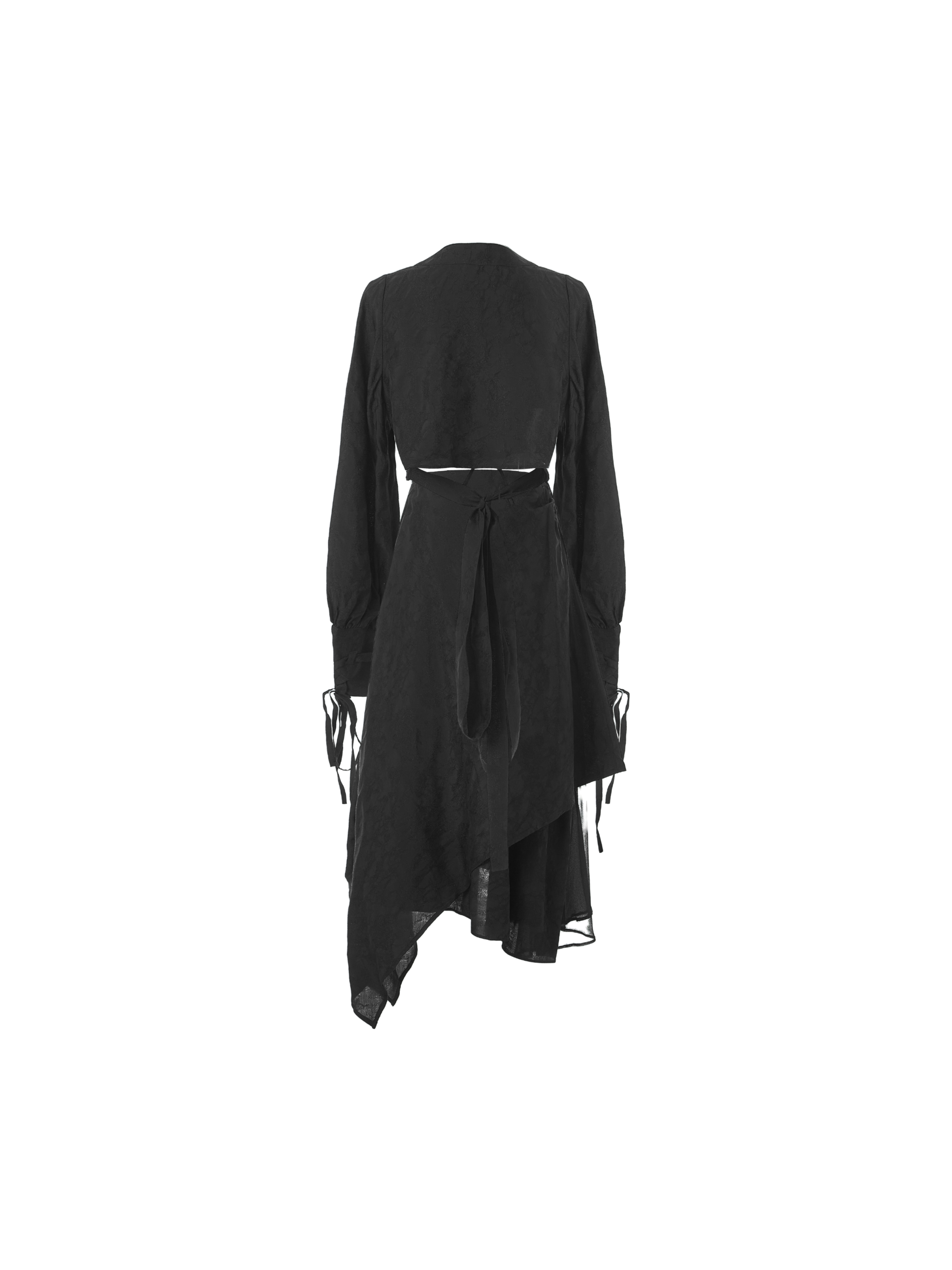 블랙 크롭 탑 드레스