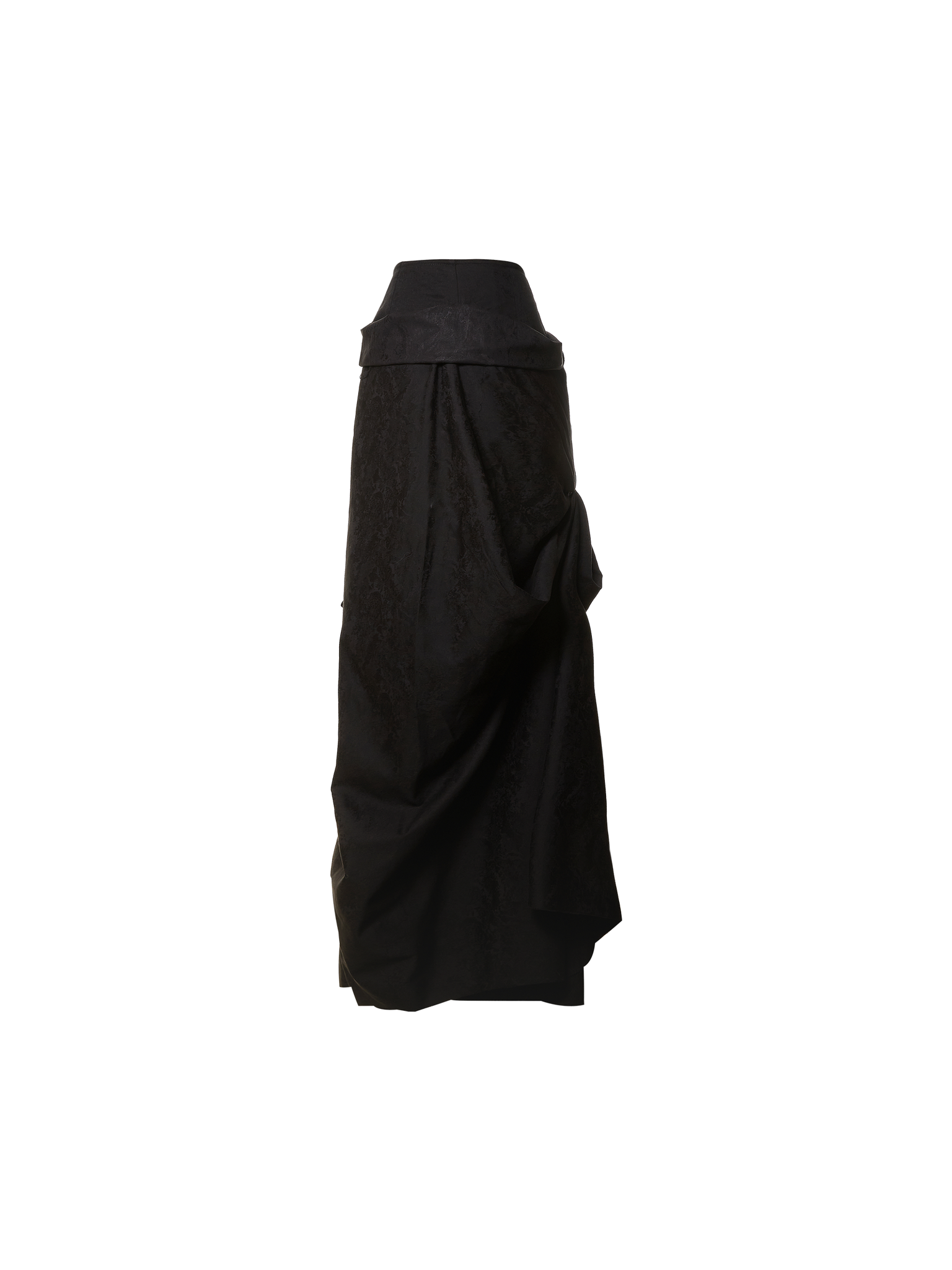 Black Dark Print Stand-up Skirt