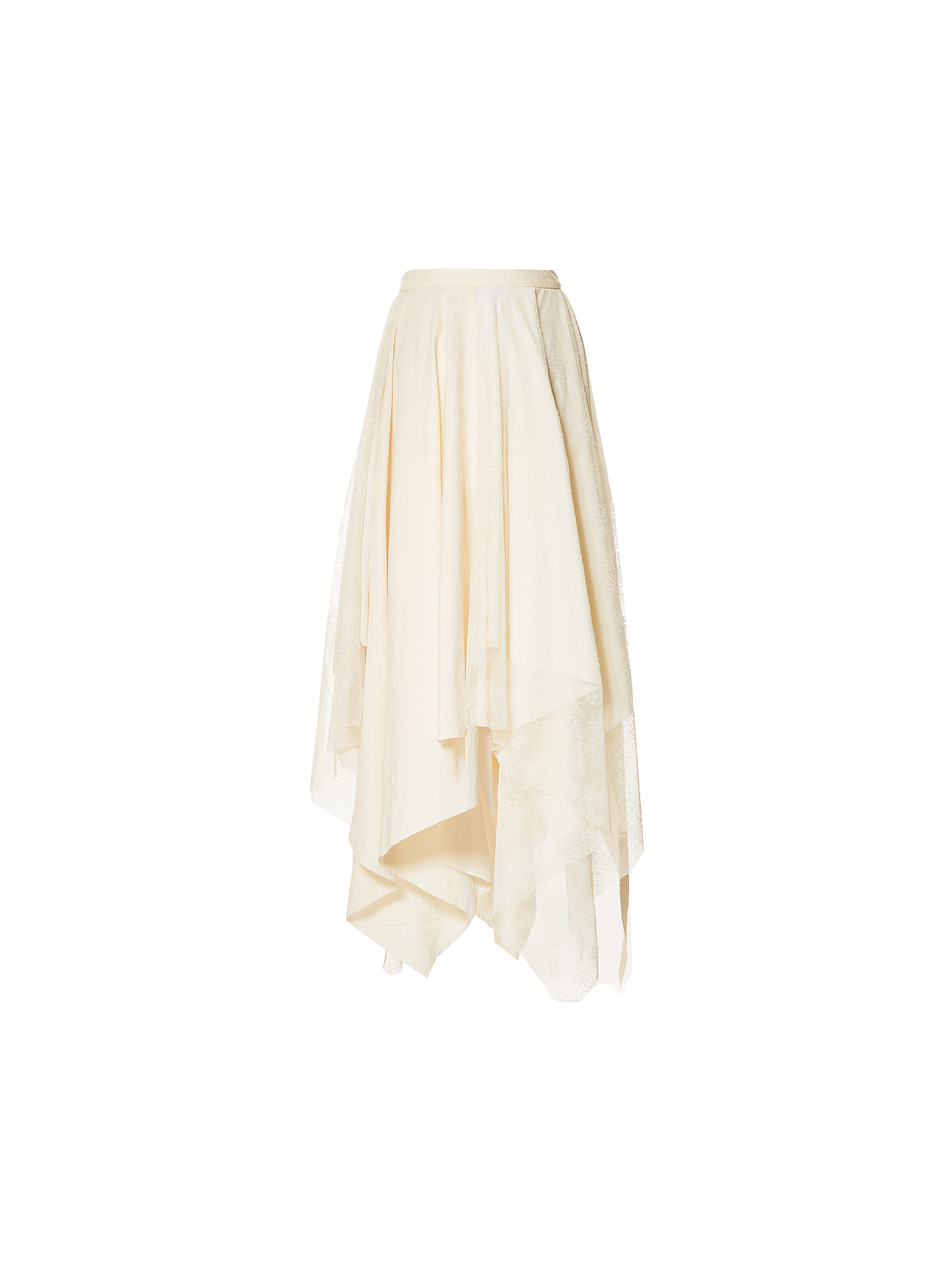White Lace Layered Sarees Skirt