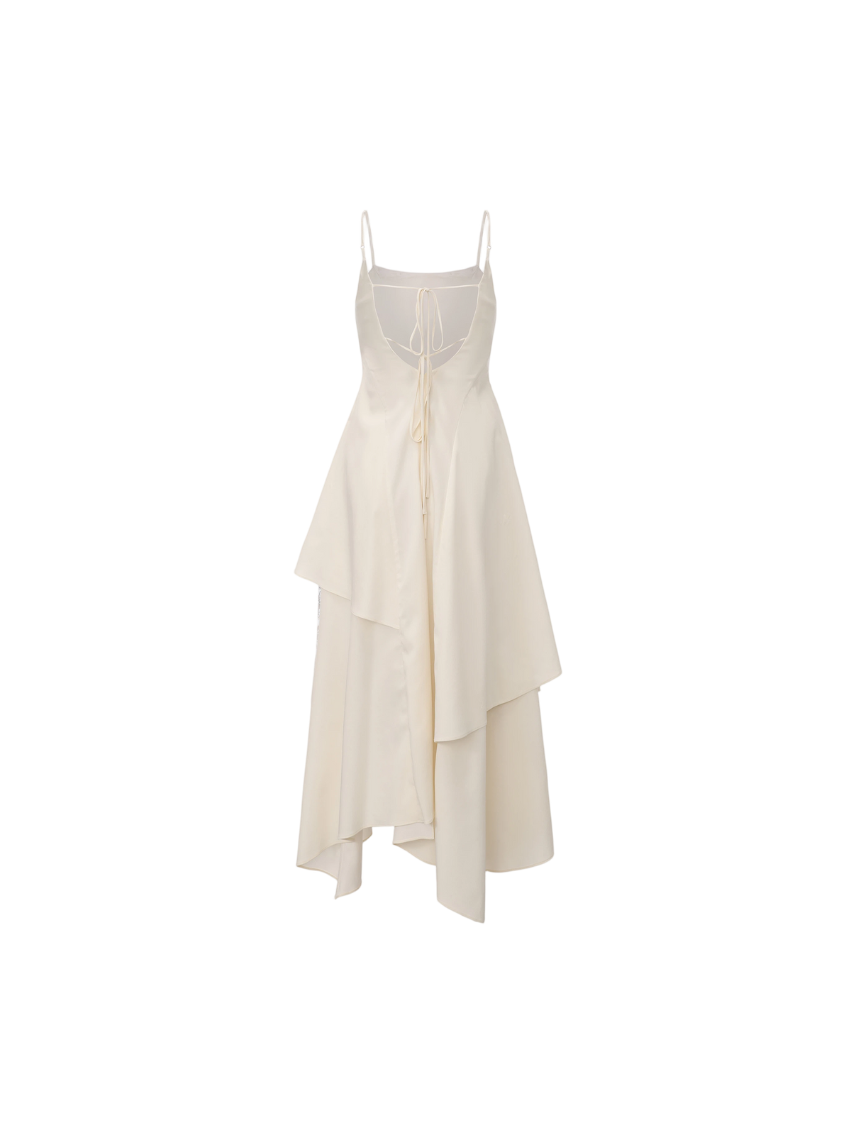 Lace Panelled Open-Back Dress
