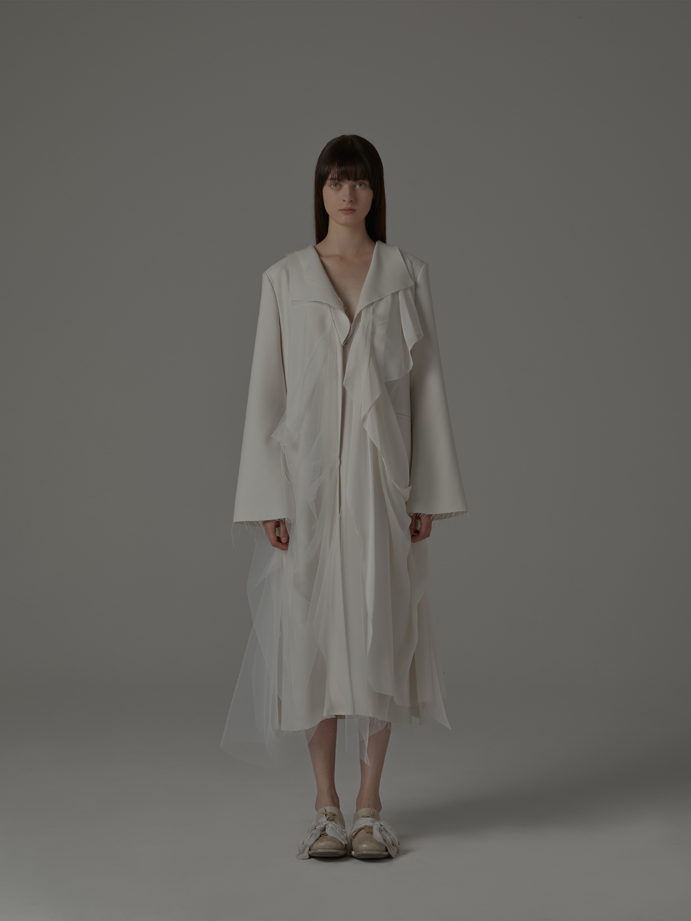 White Silk Long Suit