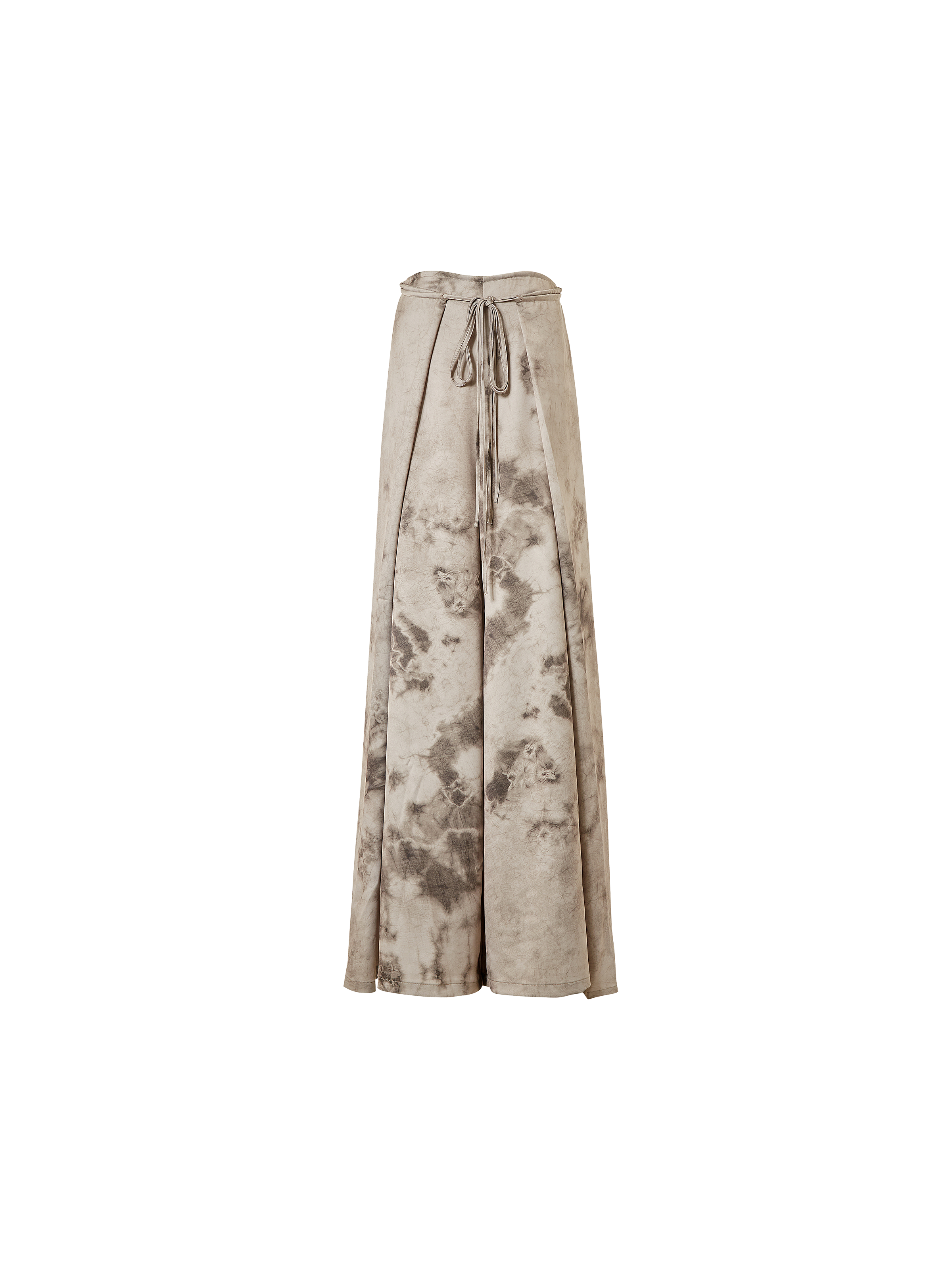 Almond Strapping Loose Trousers With Prints