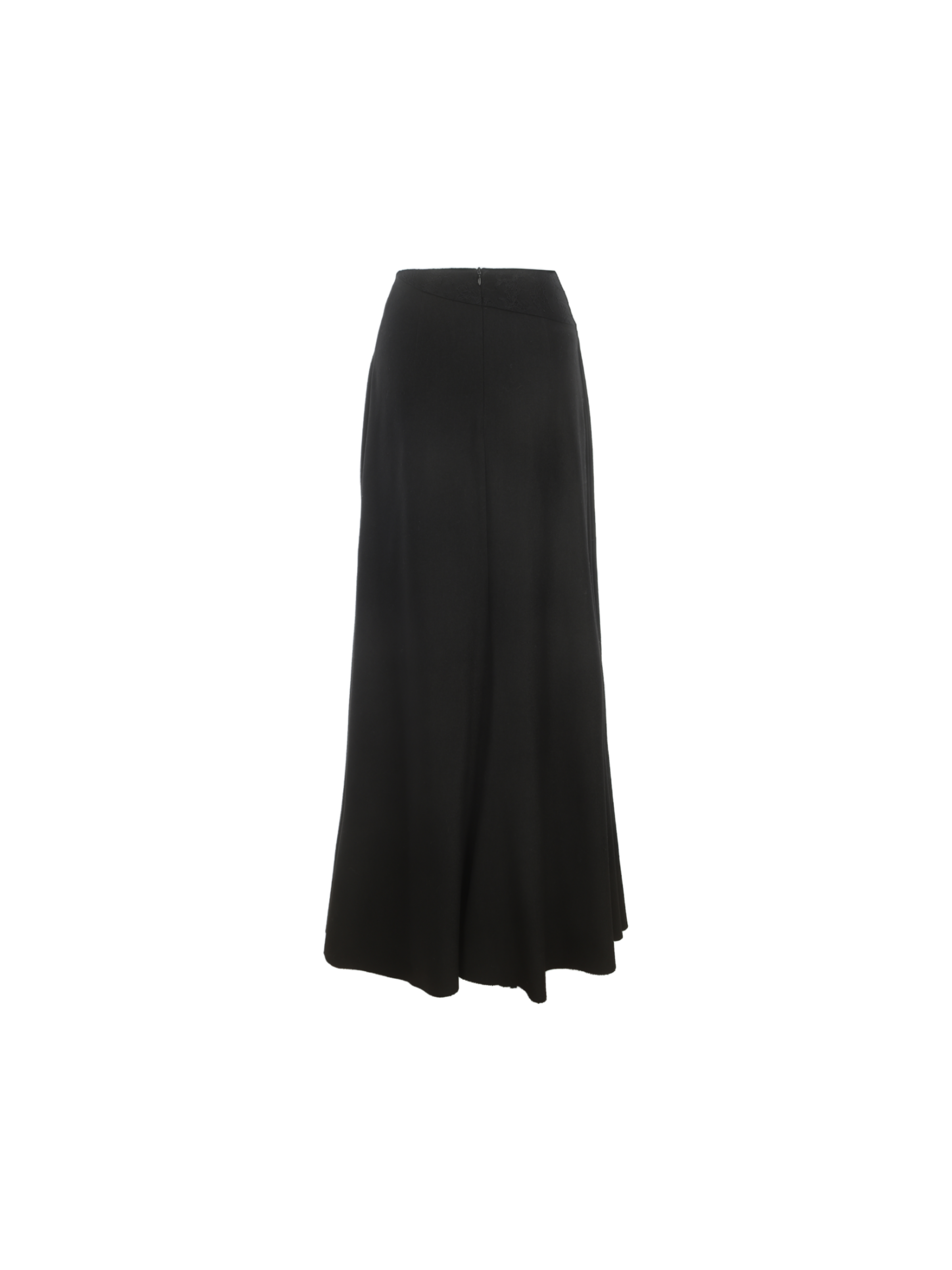 Black Flower Tie-front Maxi Skirt