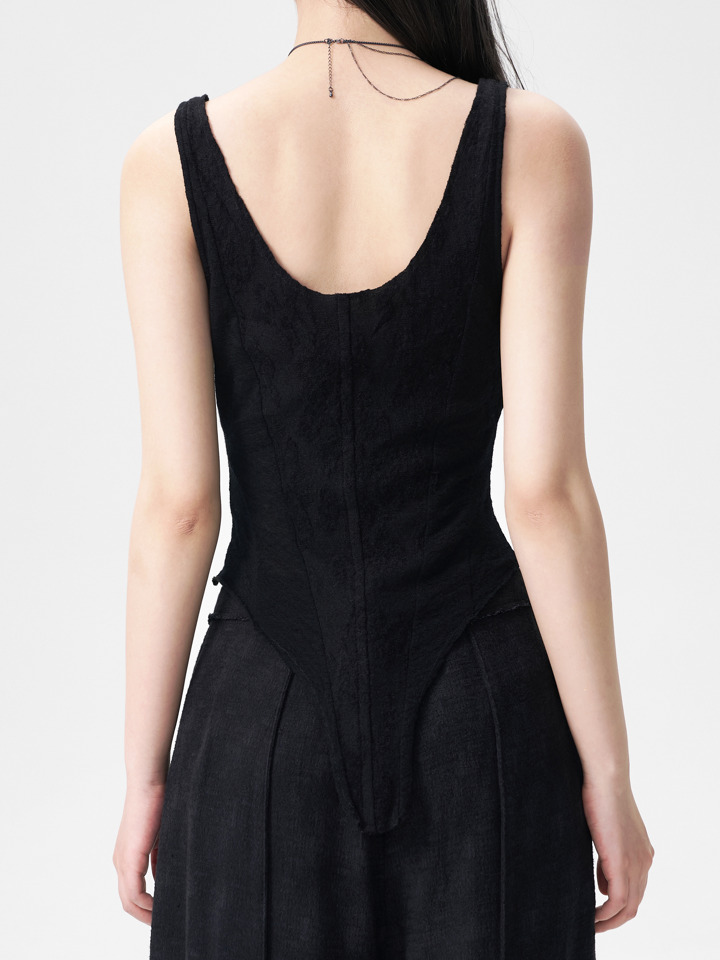 Black Corset Tank Top