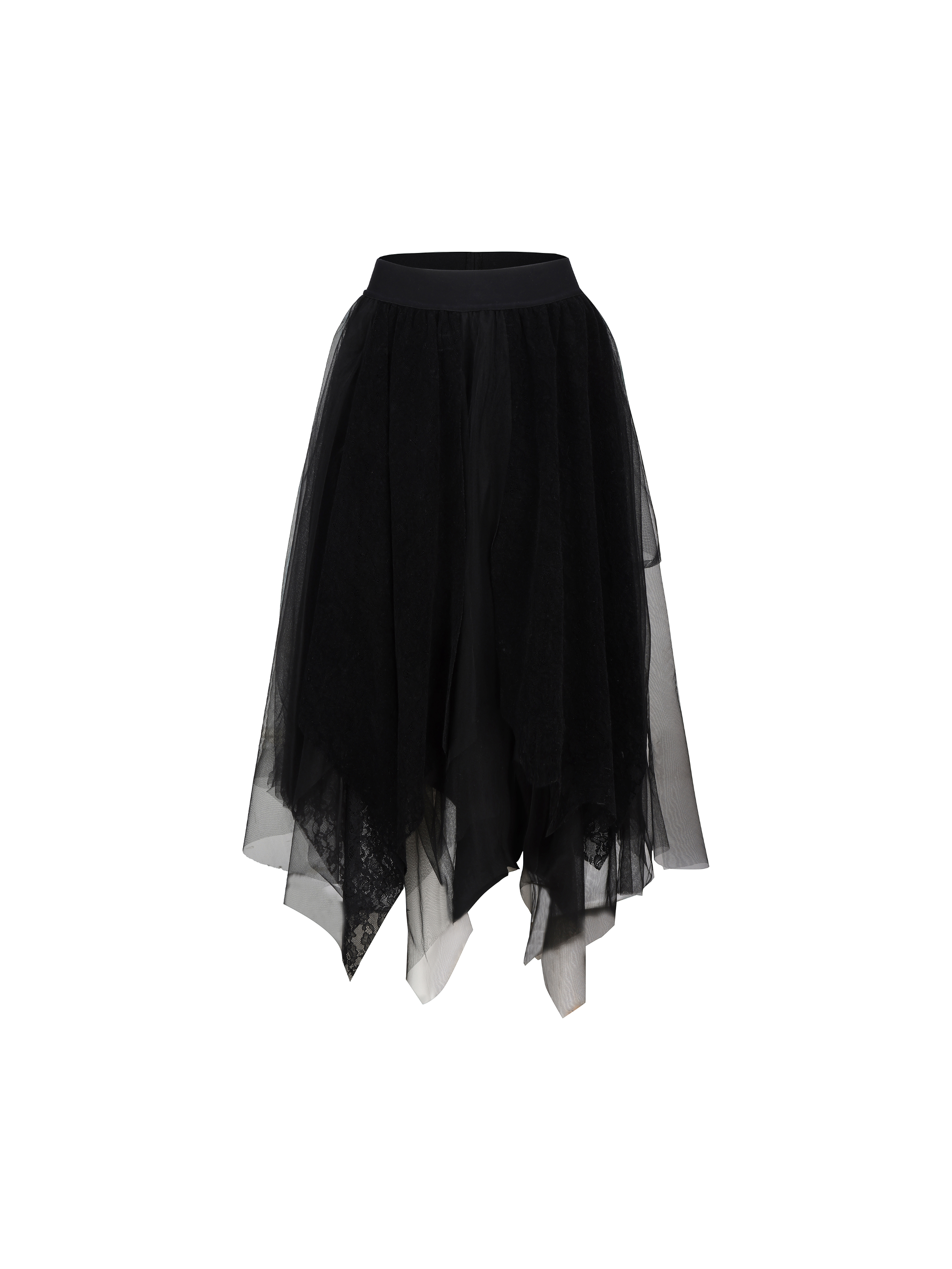 Black Lace Gauze Skirt