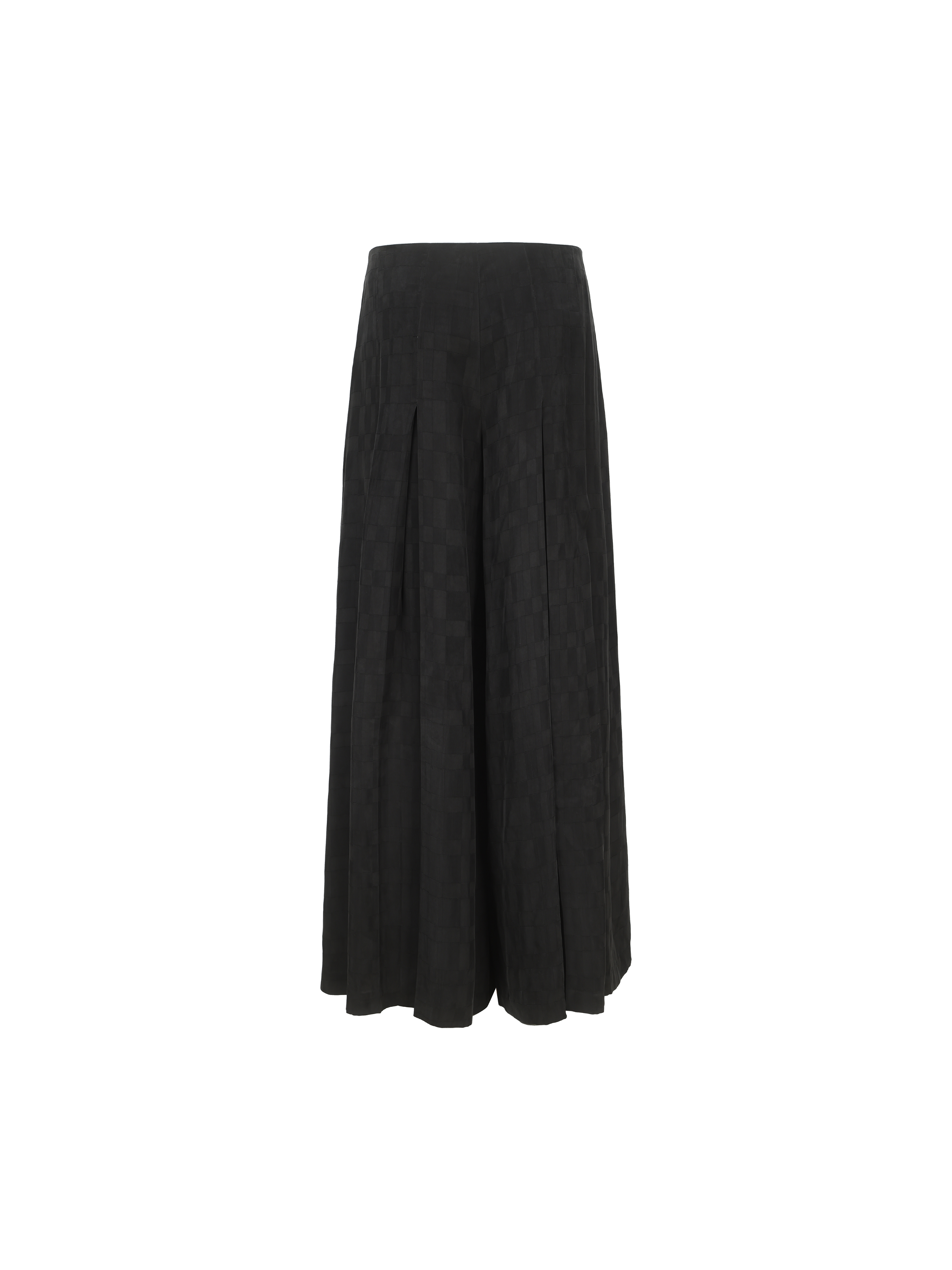 Black Wide-leg Cupro Trousers