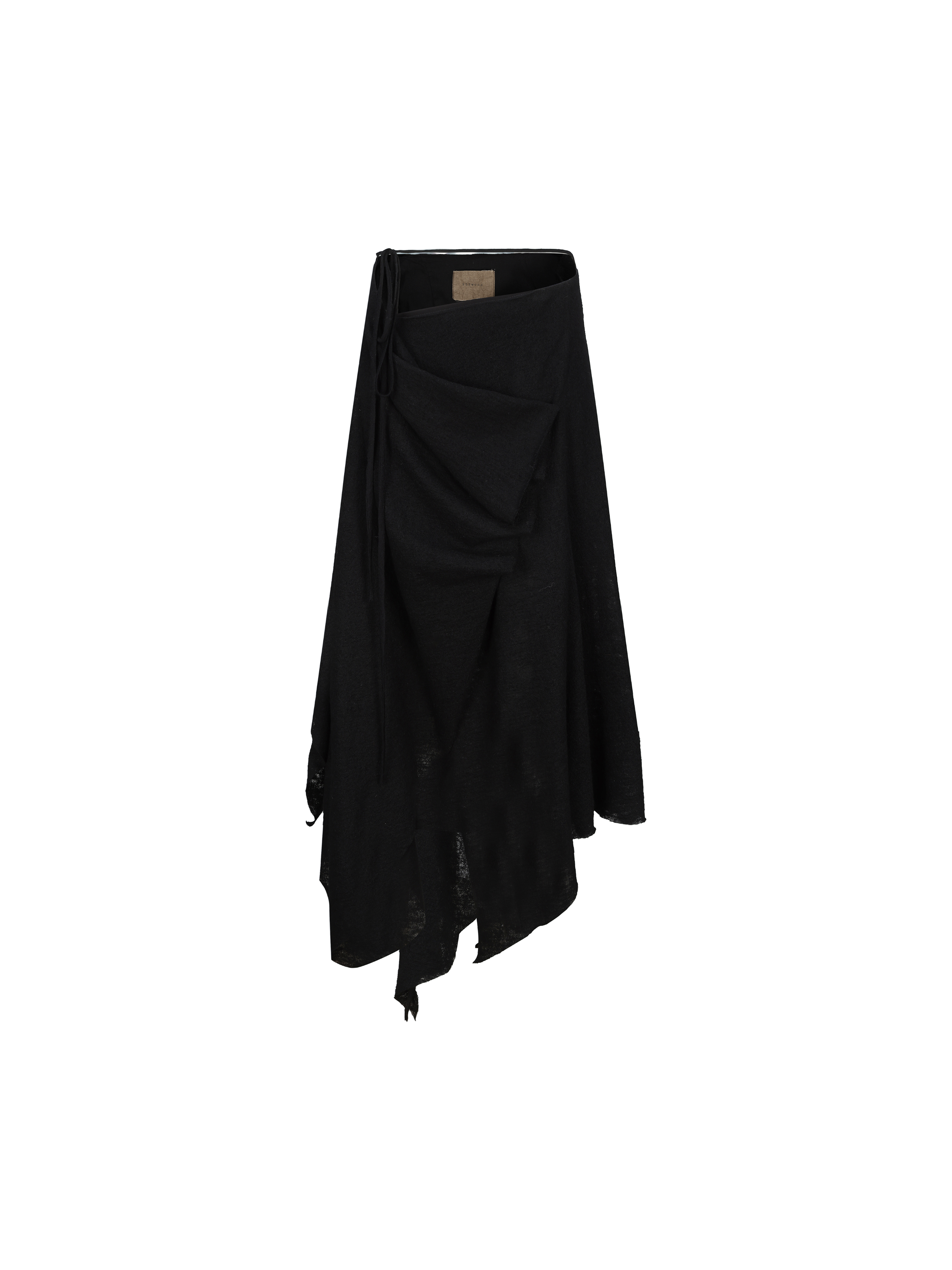 Black Button Pleated Maxi Skirt