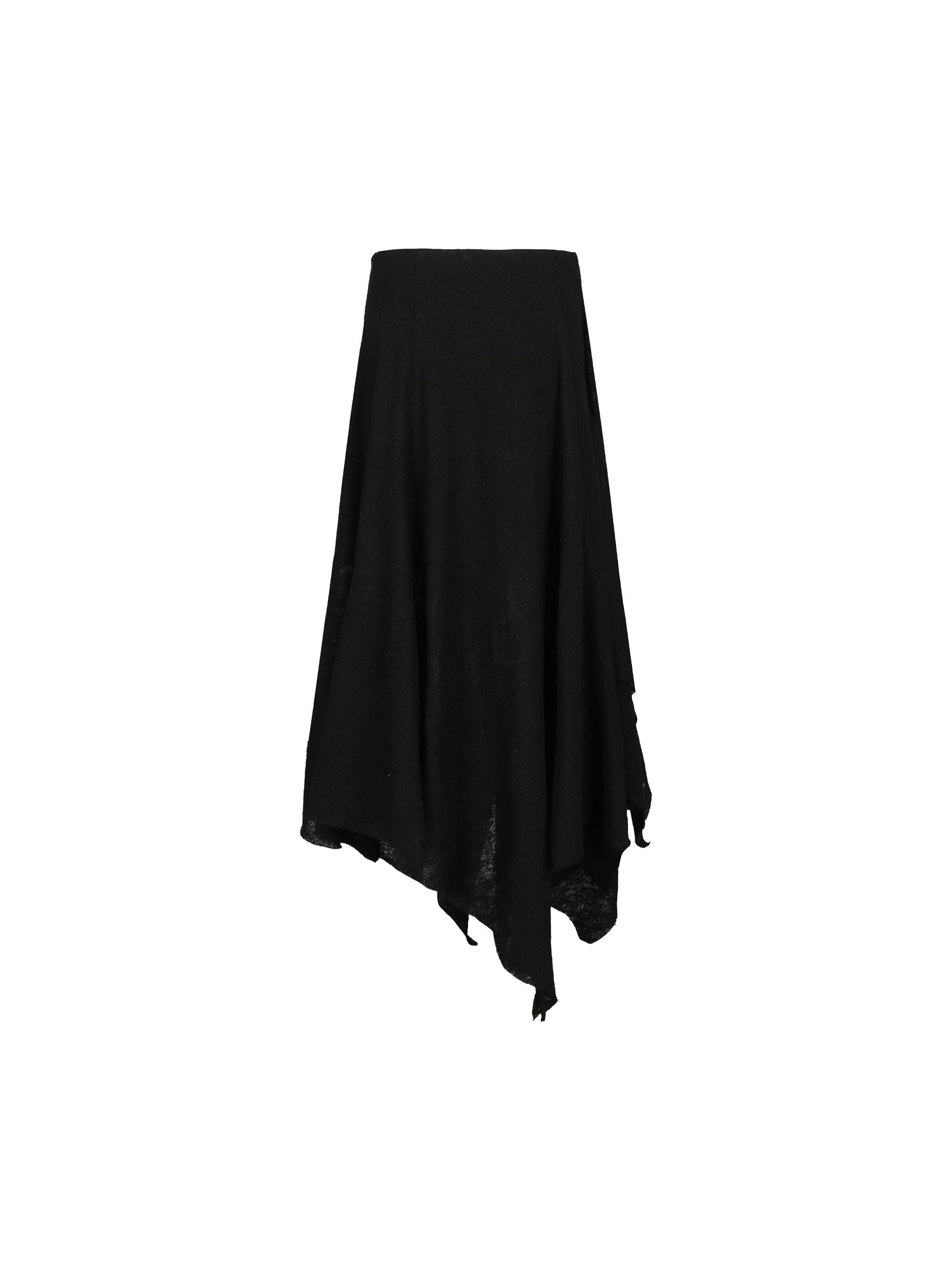 Black Button Pleated Maxi Skirt