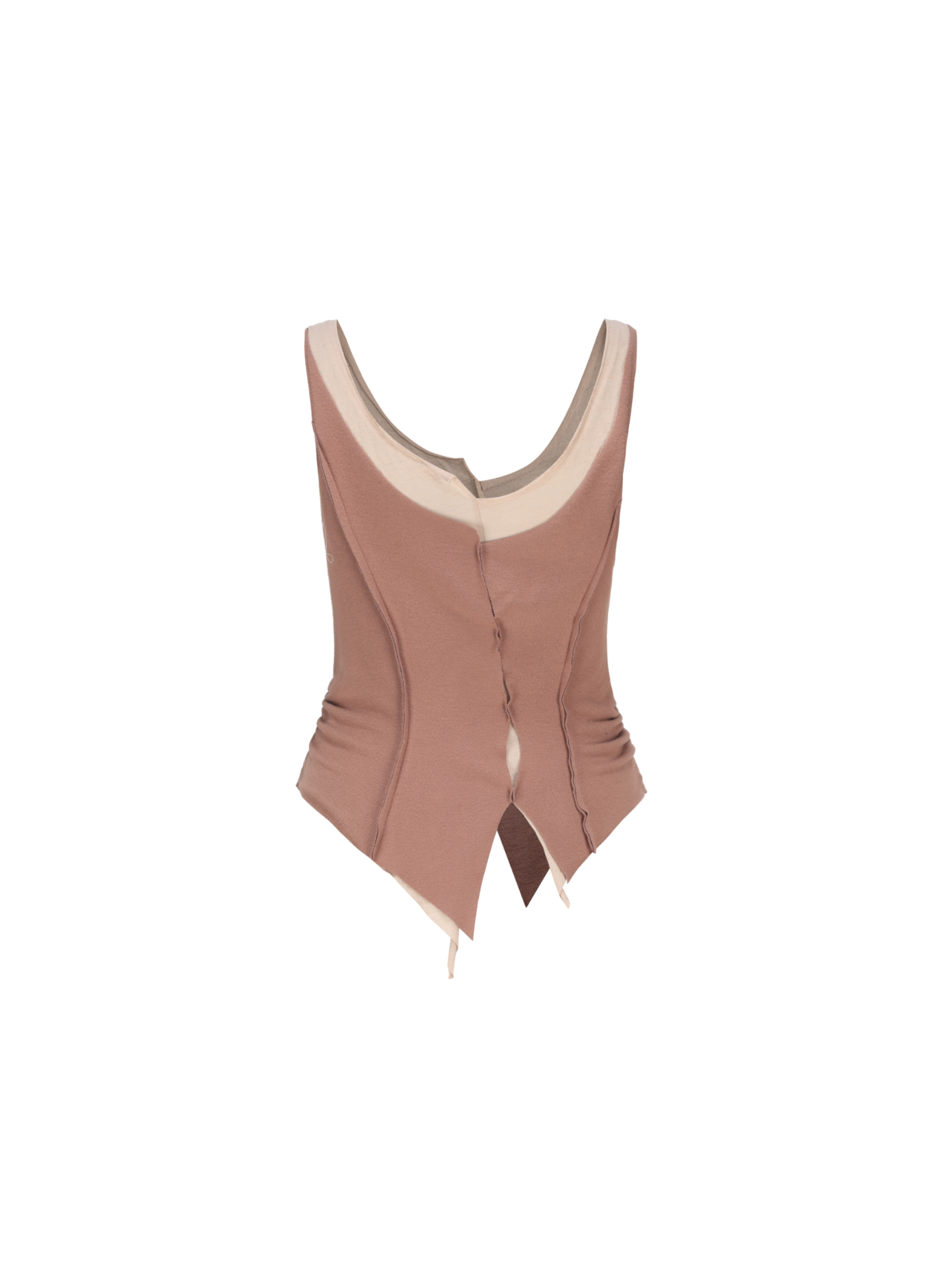 Salmon Deconstructed Knitted Tank Top