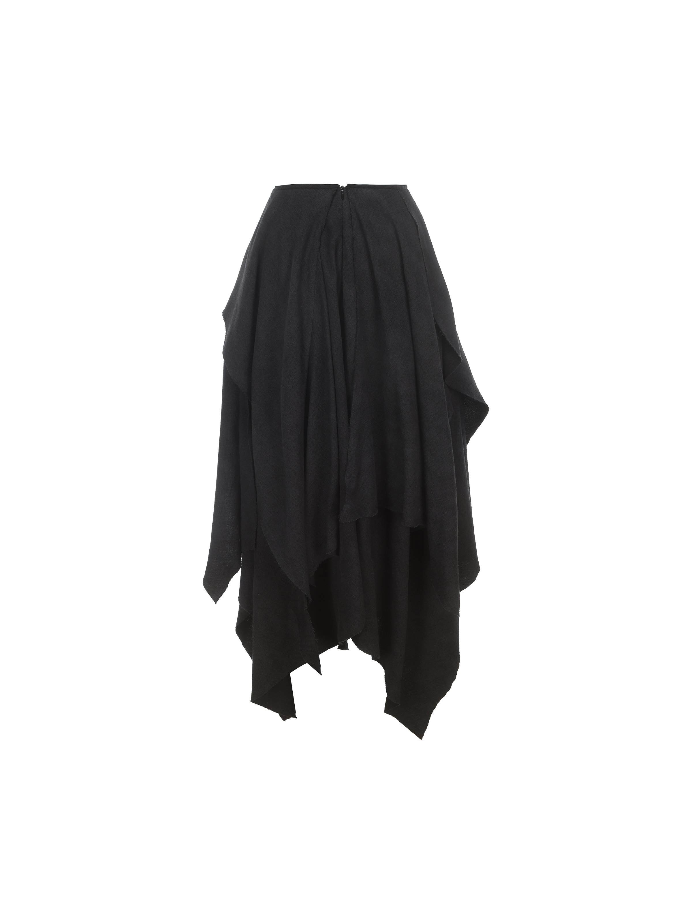 Black Dark Pattern Split-layer Skirt