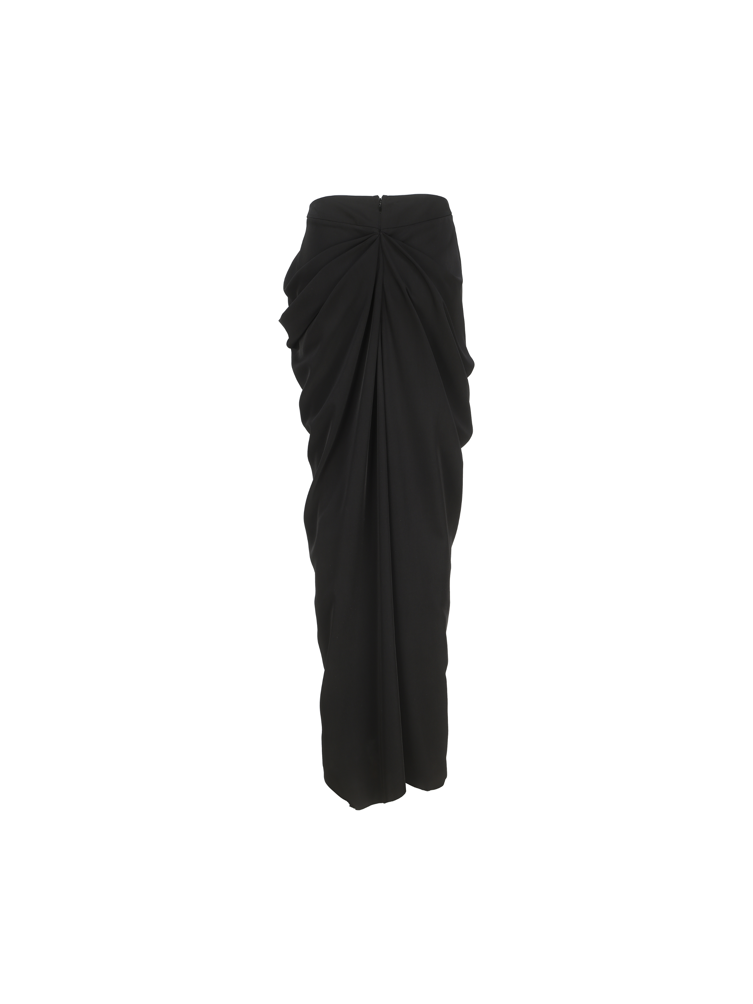 Black Draping Maxi Skirt