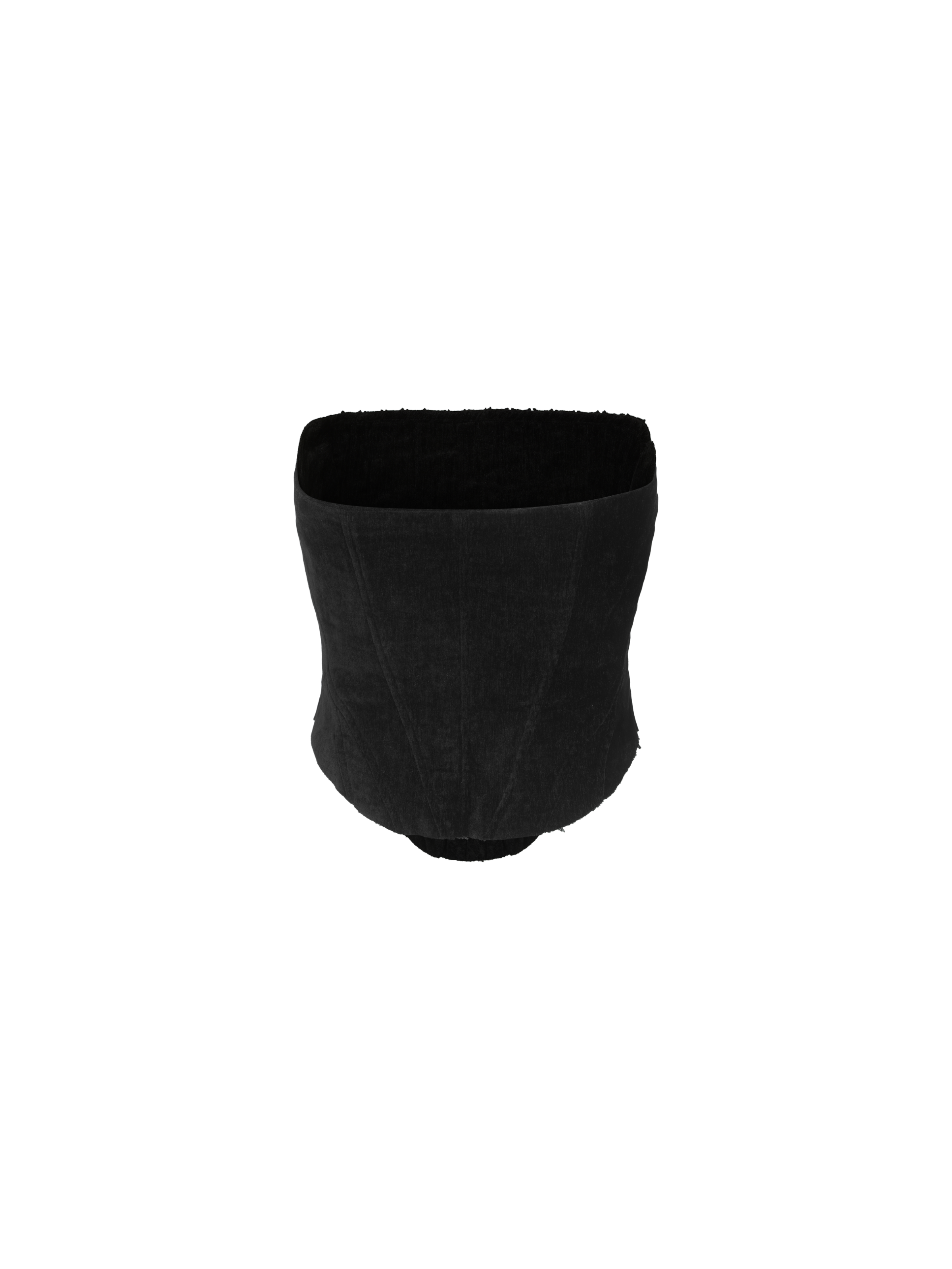 Black Velvet Patchwork Tube Top