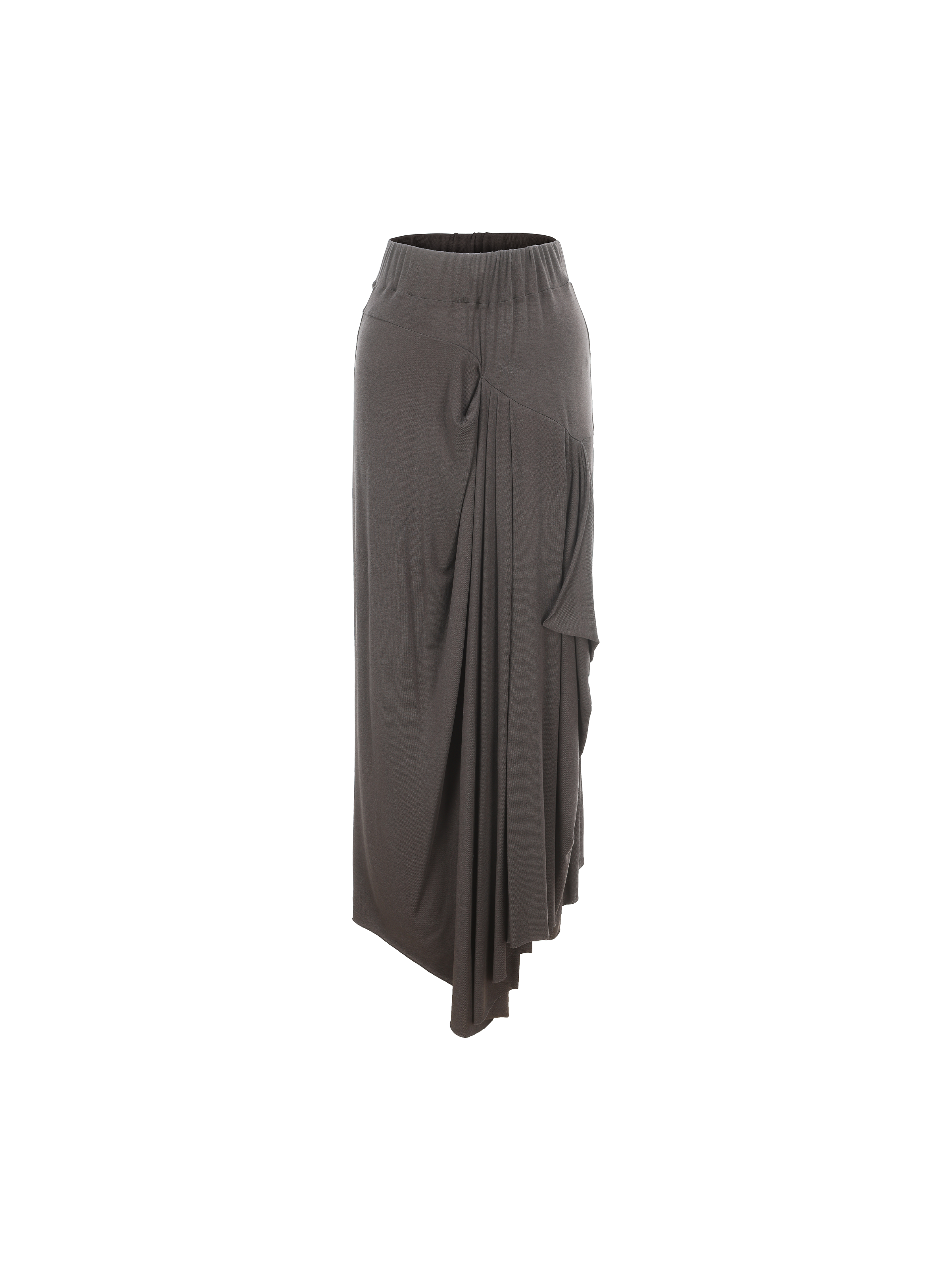 Vampire Gray Swing Knitted Maxi Skirt