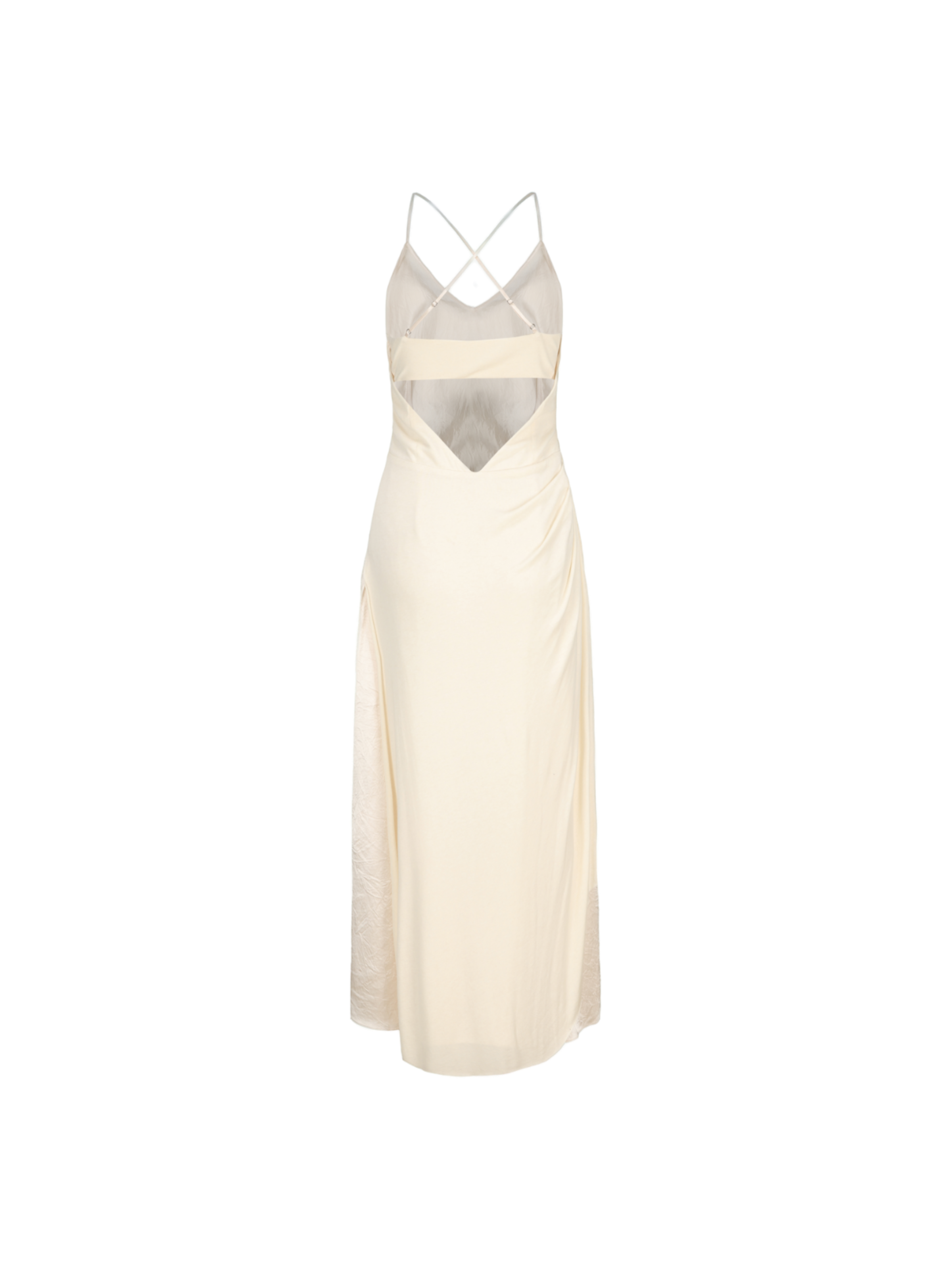 White Knitted Scoop Neck Maxi Dress