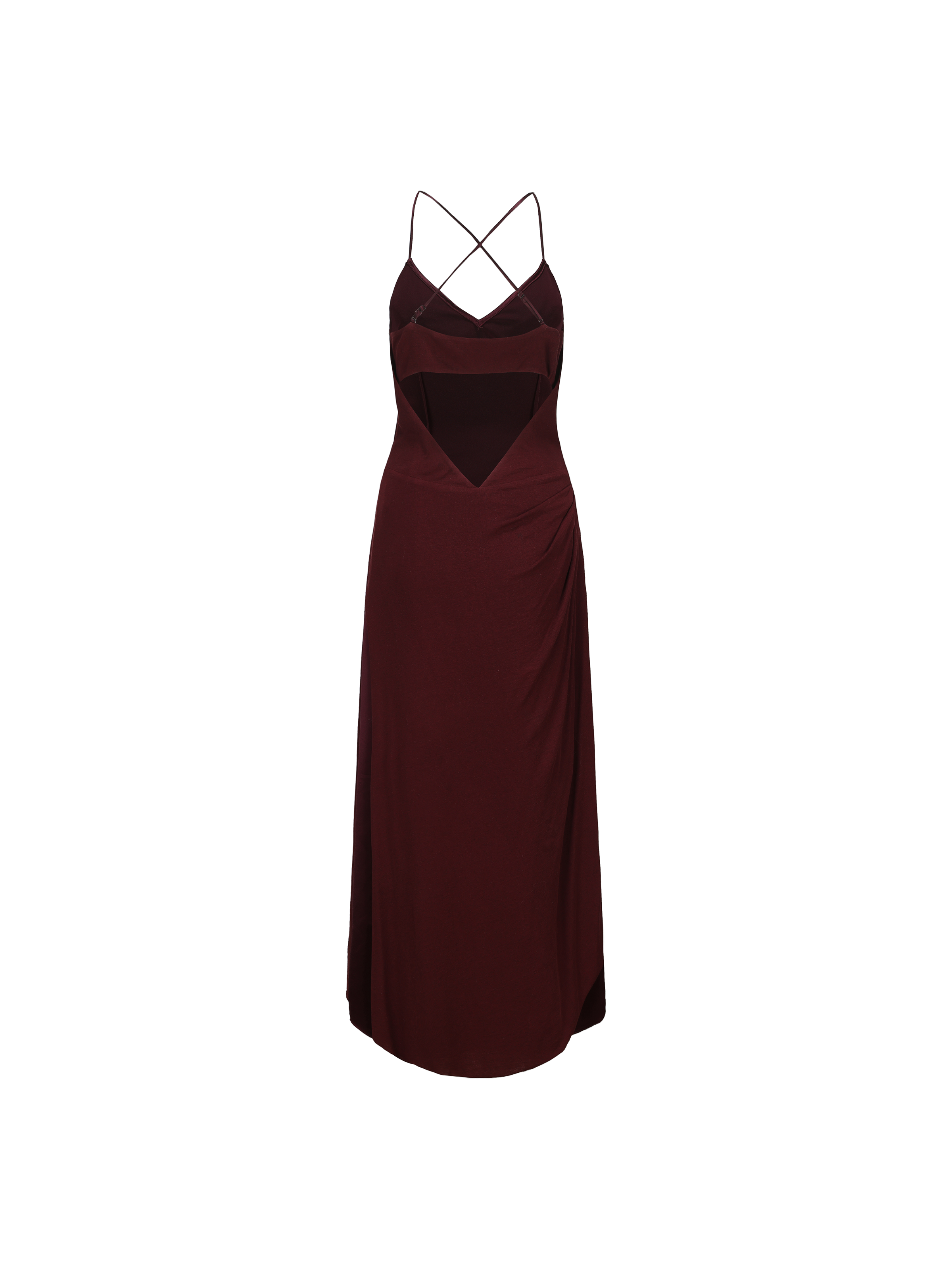 Dark Red Knitted Scoop Neck Maxi Dress XS Dark Red Knitted Scoop Neck Maxi Dress XS