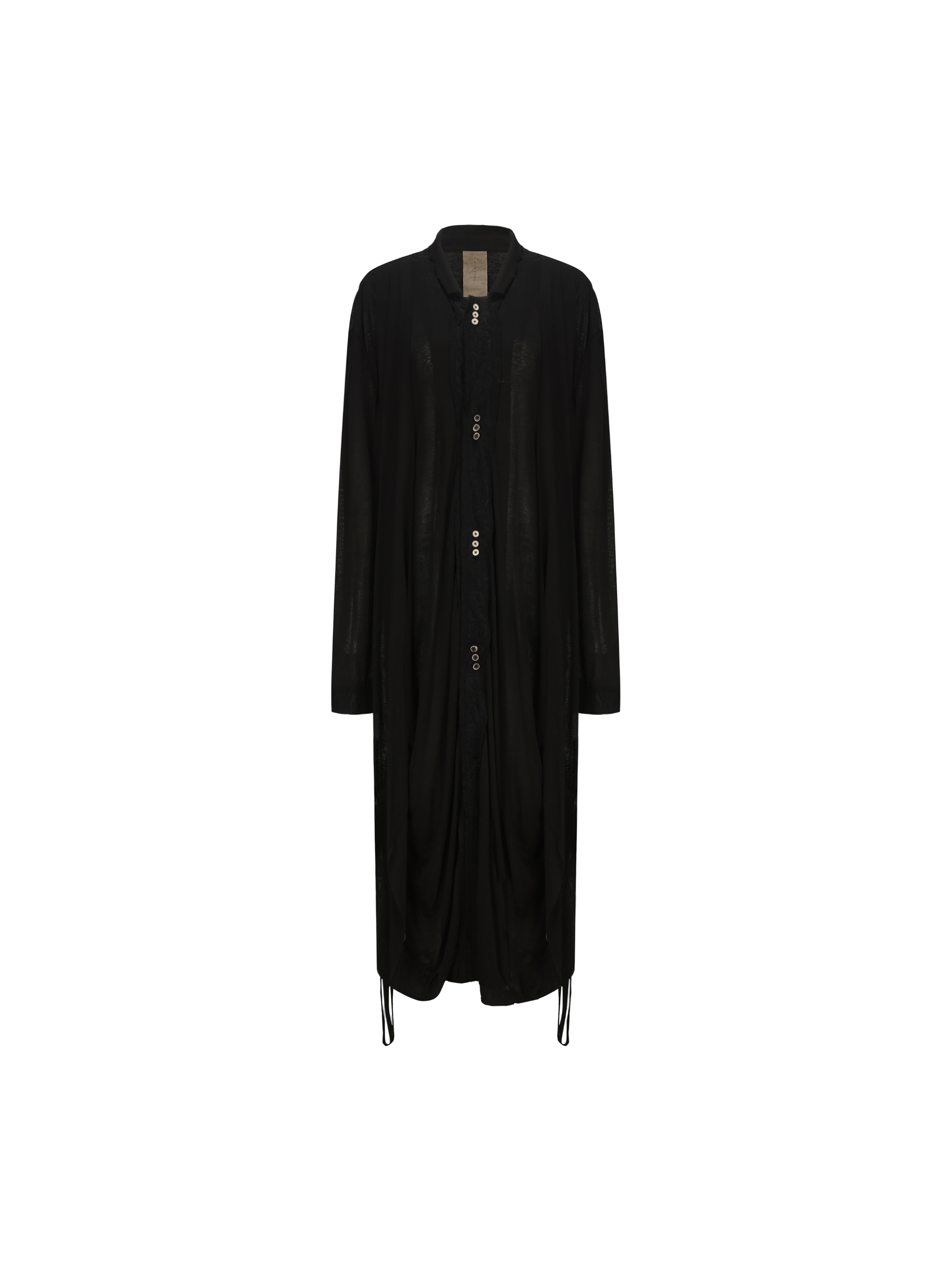 Black Side Ruched Patchwork Cardigan