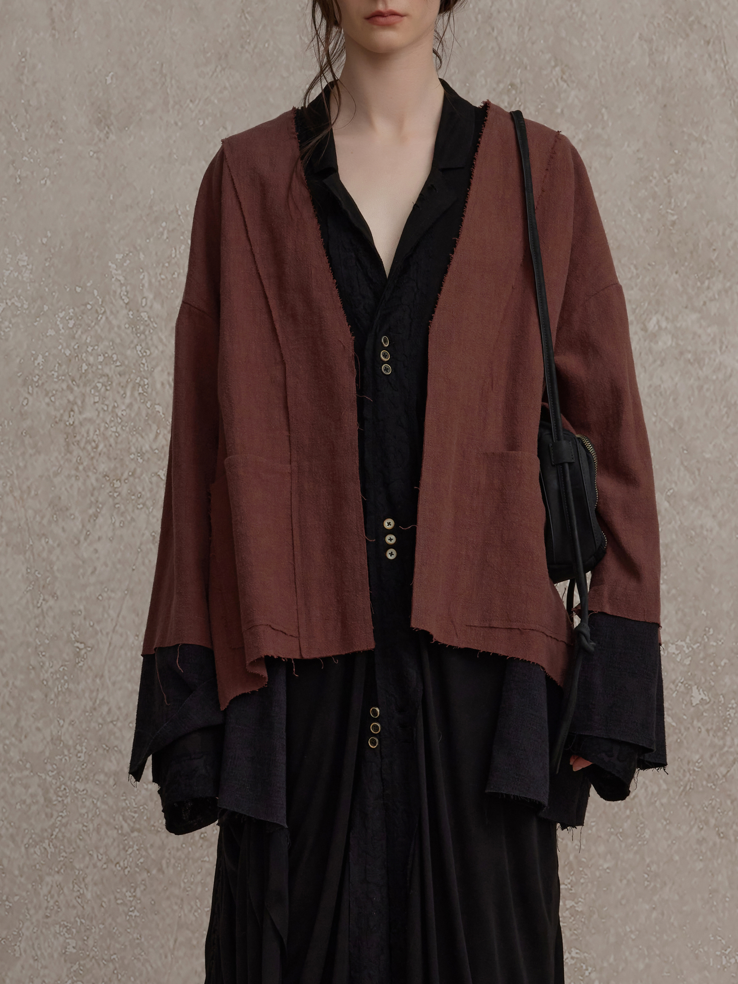 Brownish Red Robe Coat