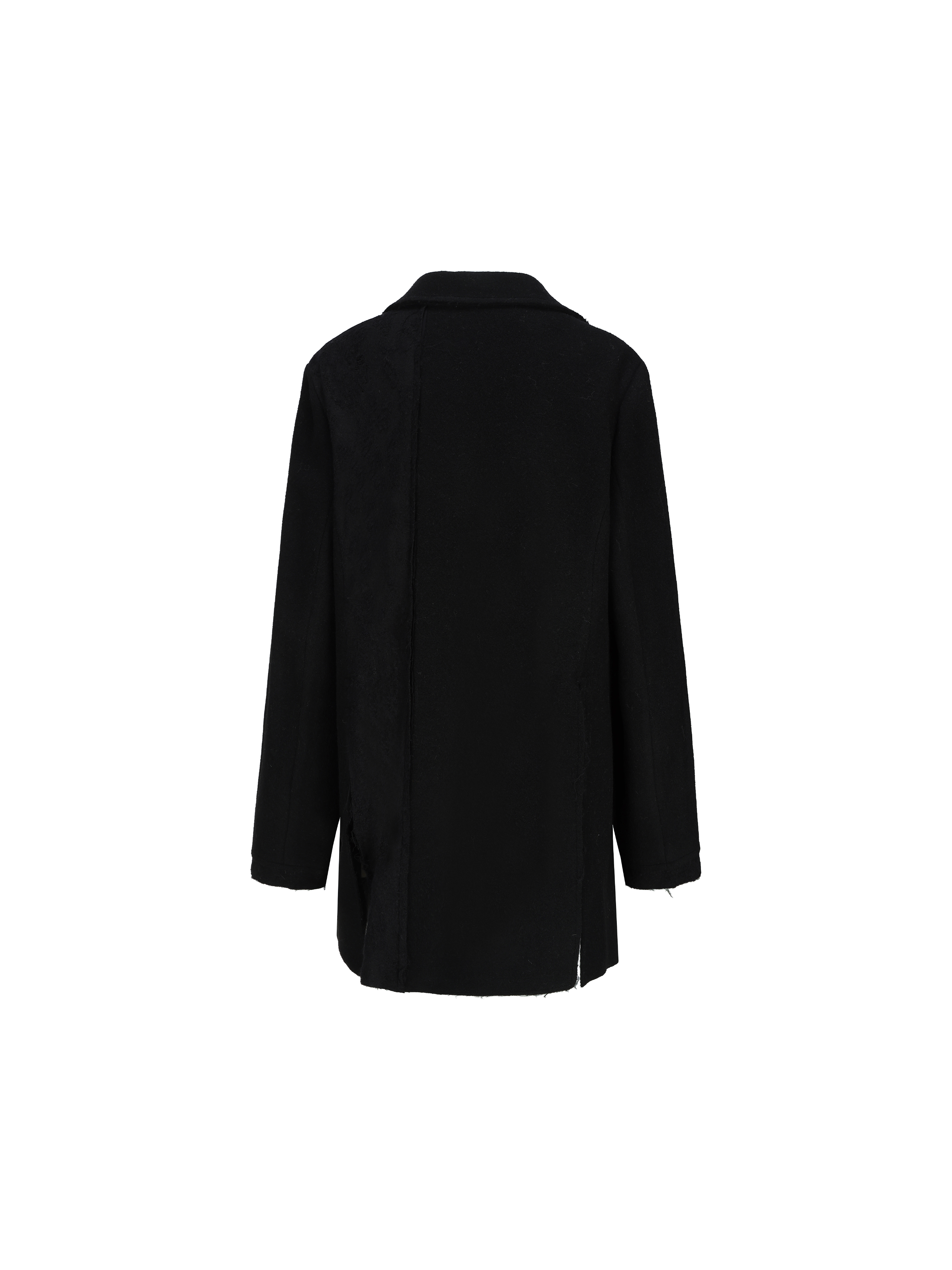 Black Jacquard Slit Jacket