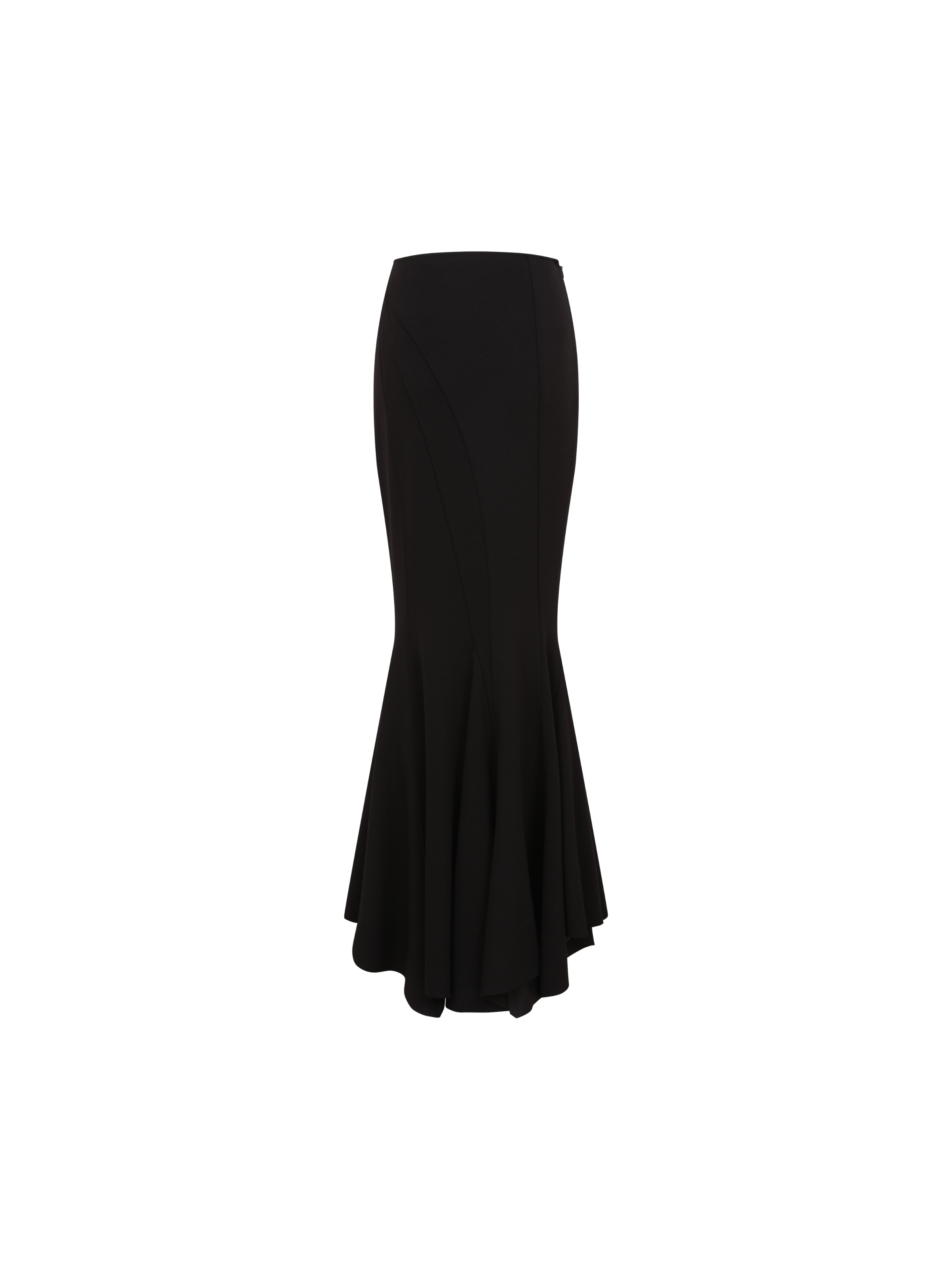 Black Slim Fishtail Skirt