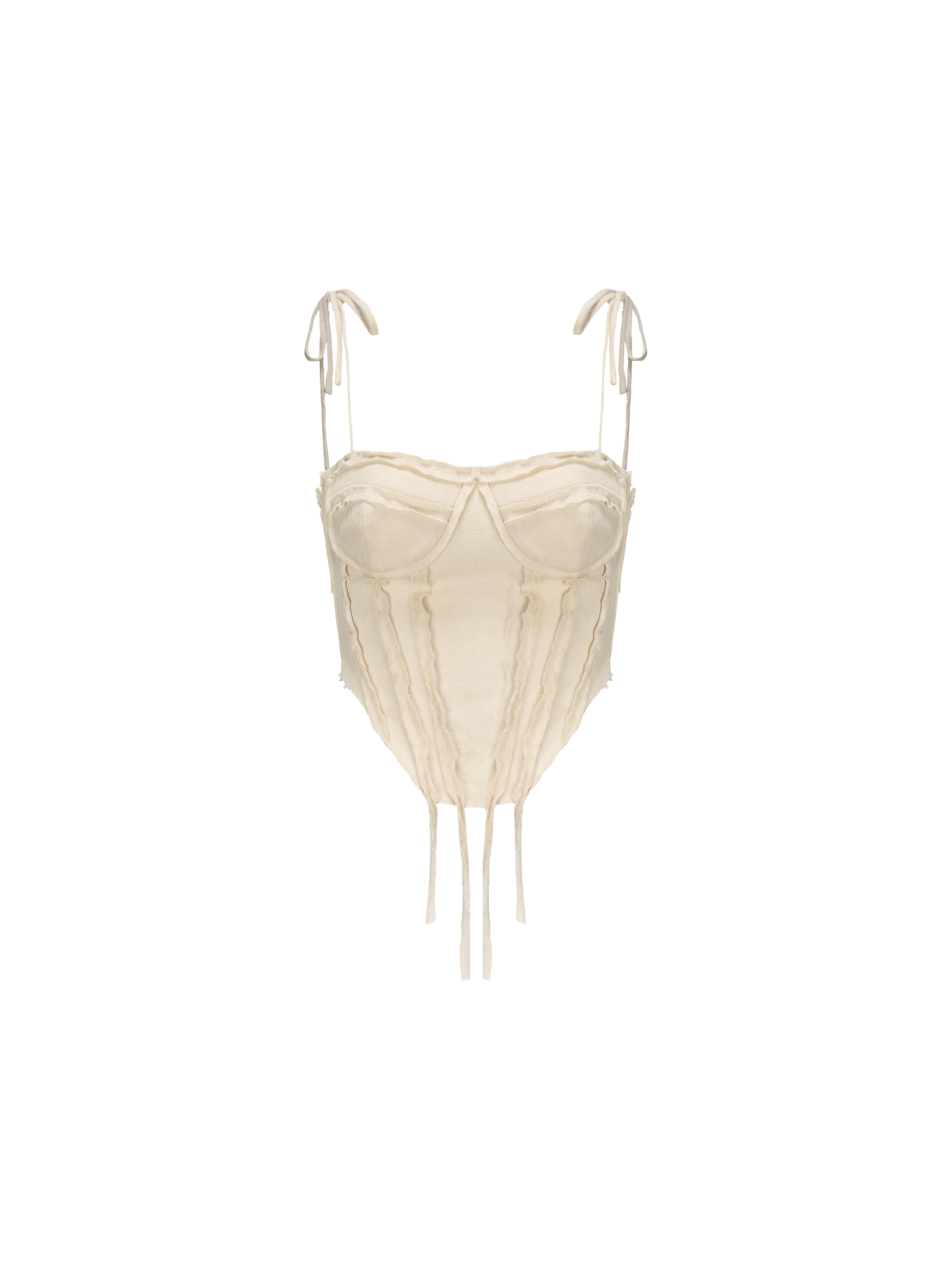 Beige Deconstructed Rope Knot Camisole