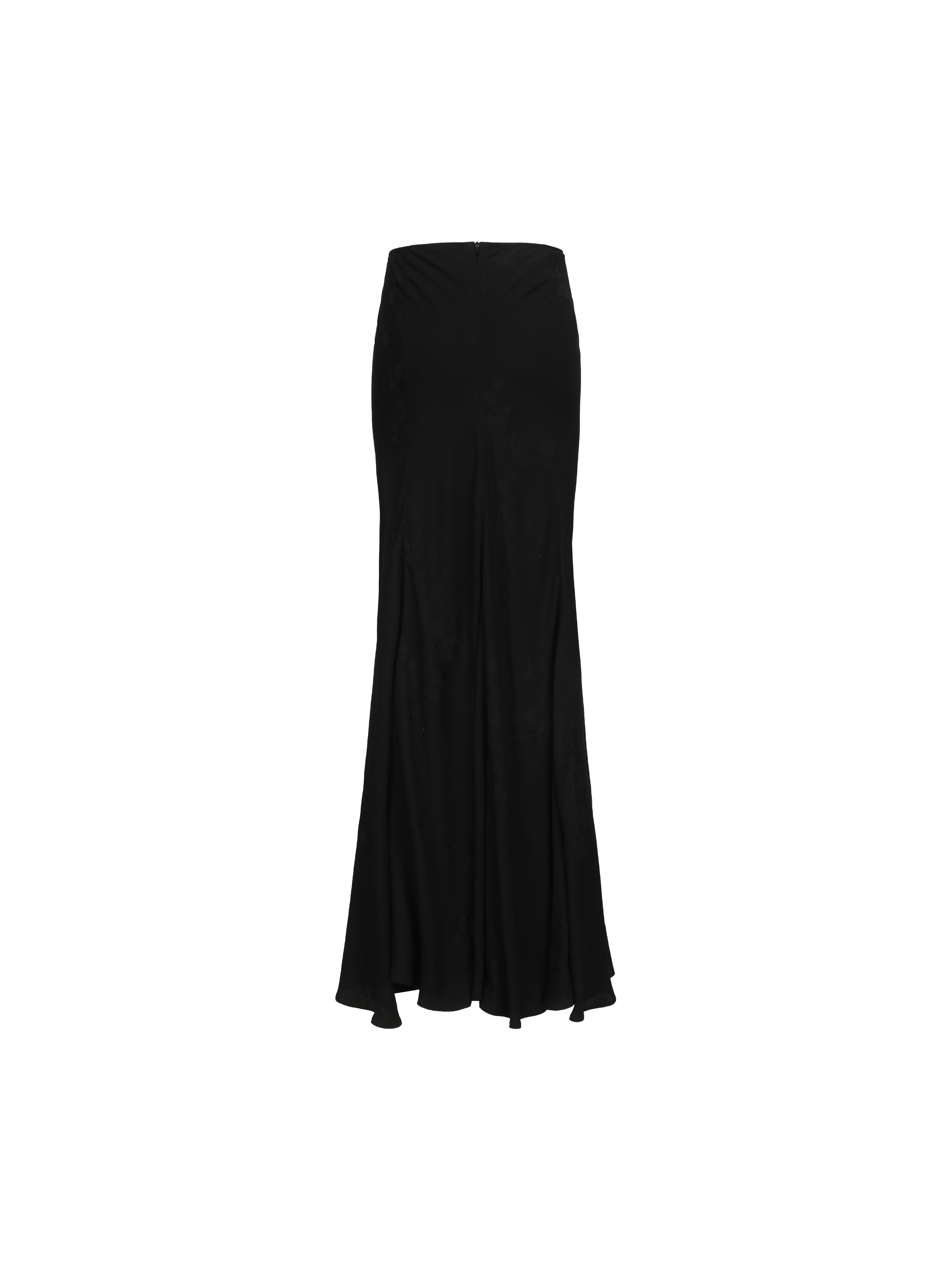 Black Dark Pattern Mid-Length Skirt