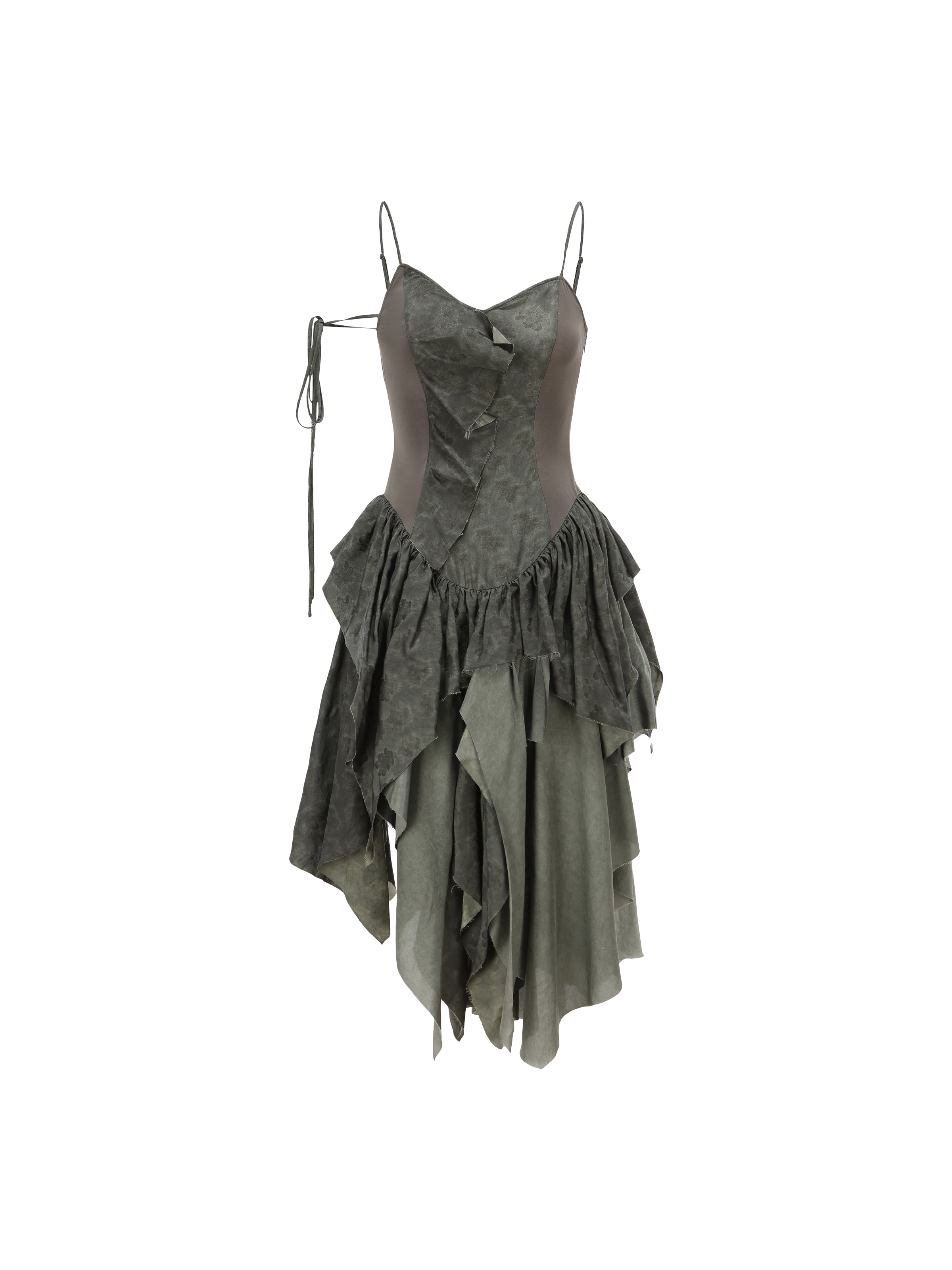 Sage Green Spliced Camisole Dress L Sage Green Spliced Camisole Dress L