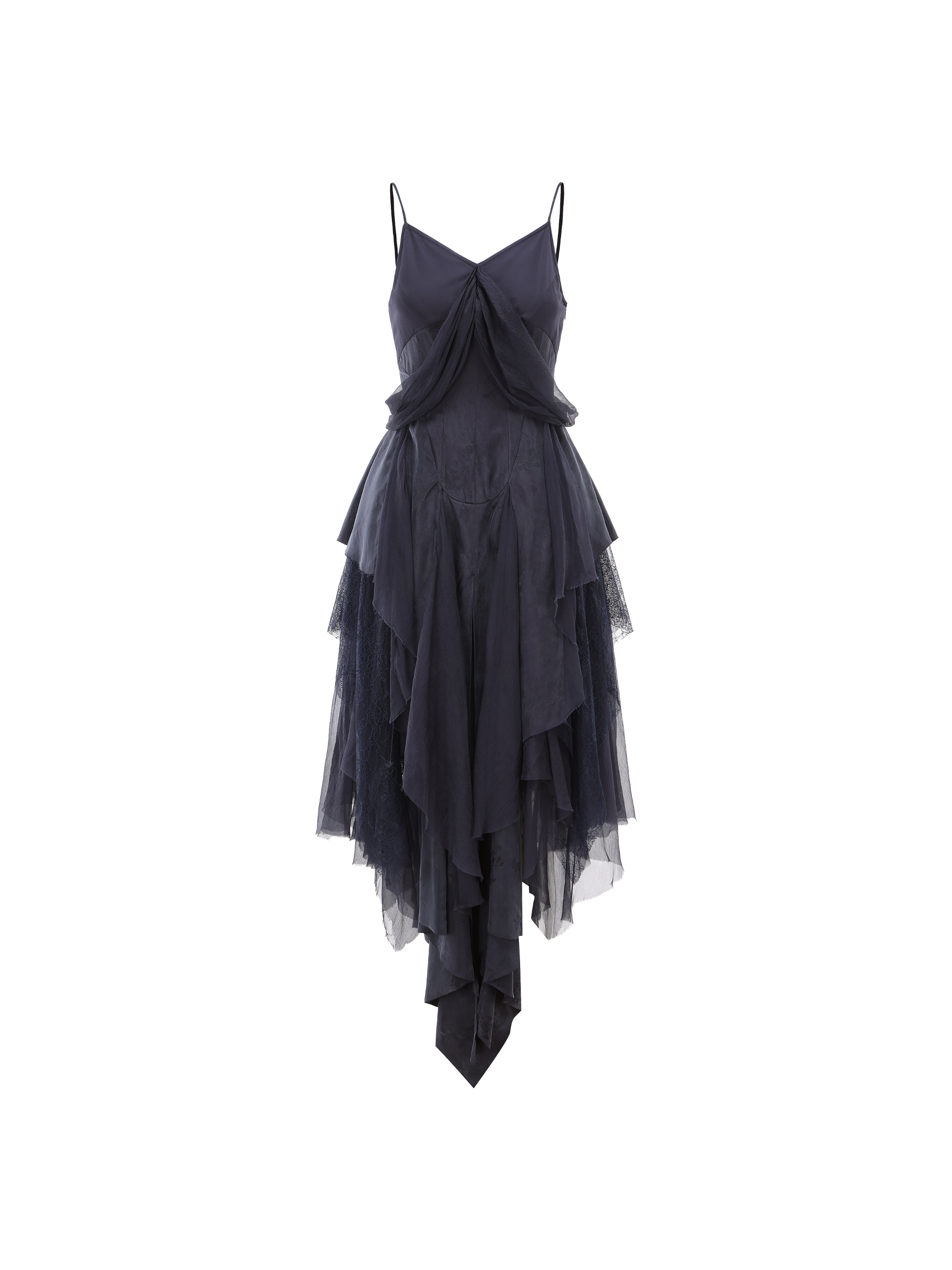 black camisole dress Navy Off-Shoulder Camisole Dress S