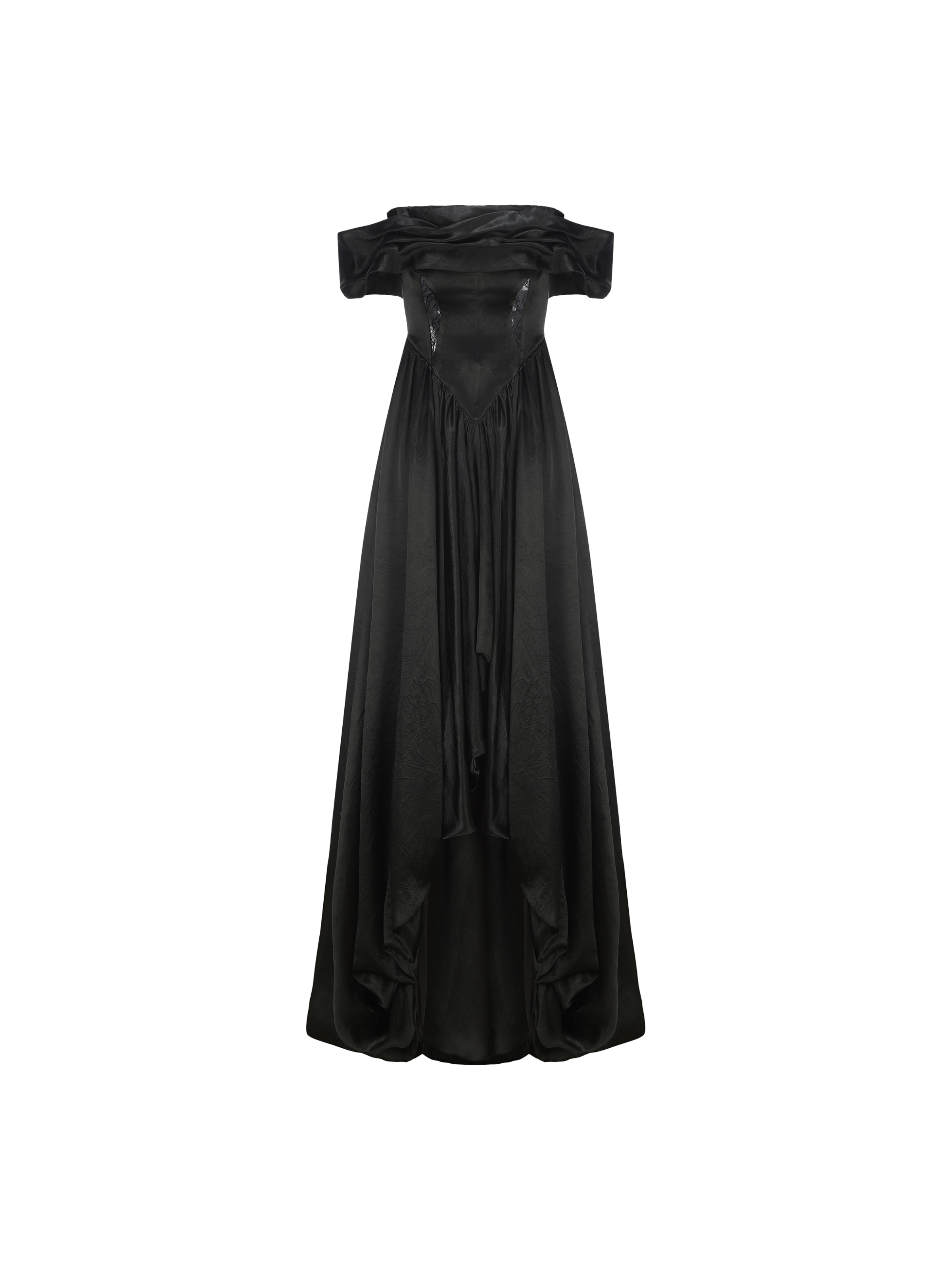 Black Off-Shoulder Long Dress