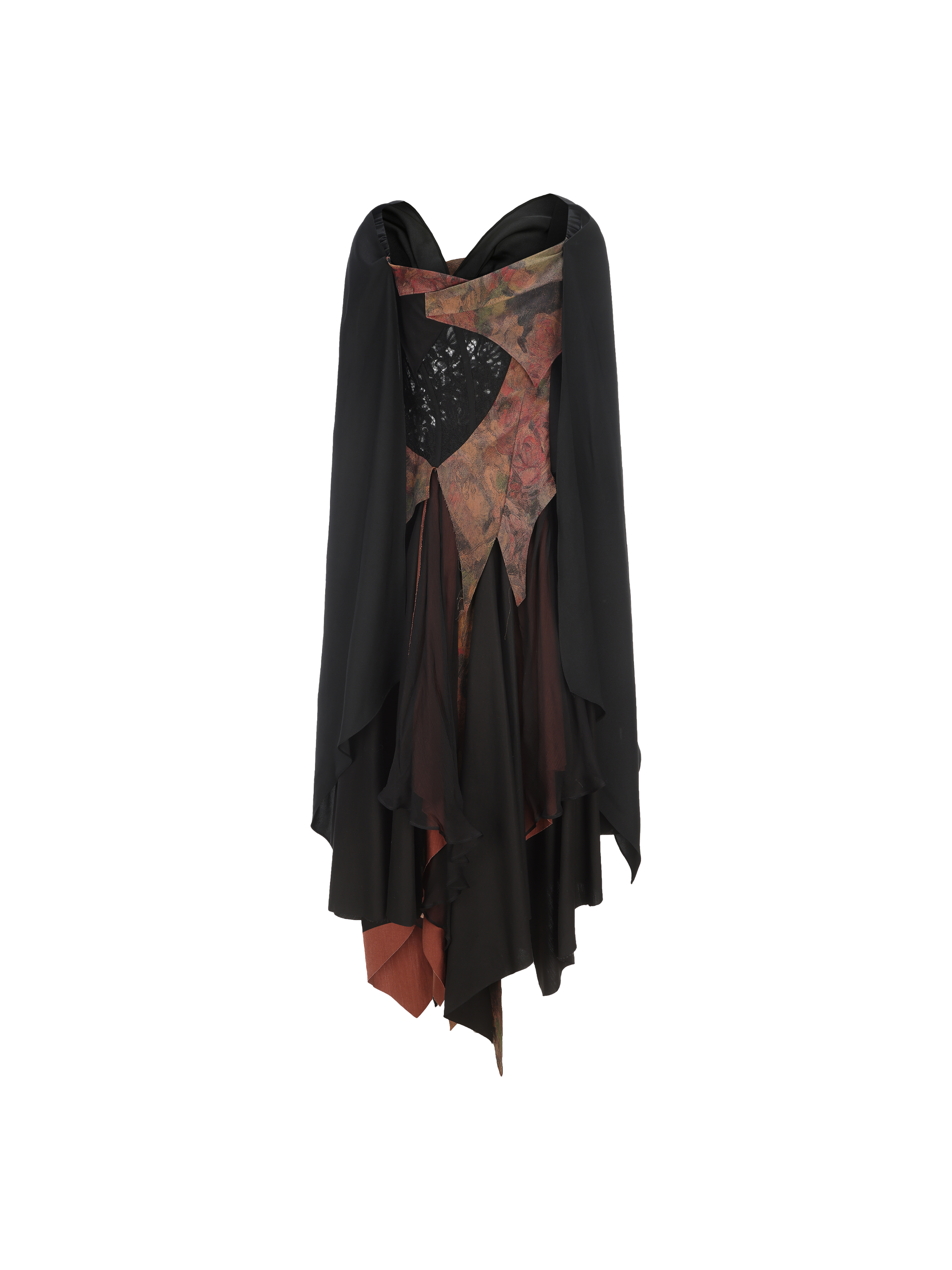 dark brown ruffle dress Raya Ruffle Dress