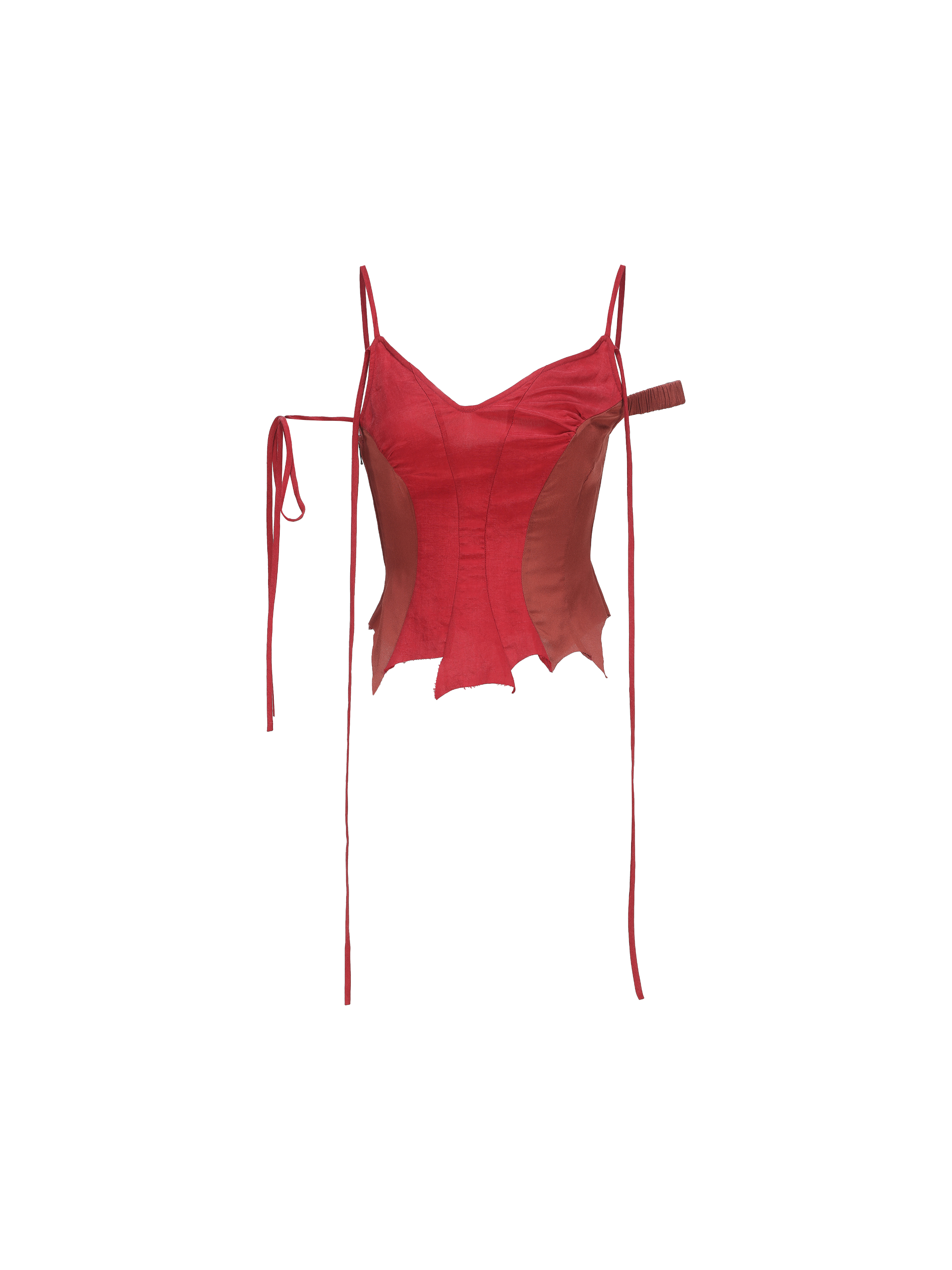 Red Strappy Patchwork Camisole