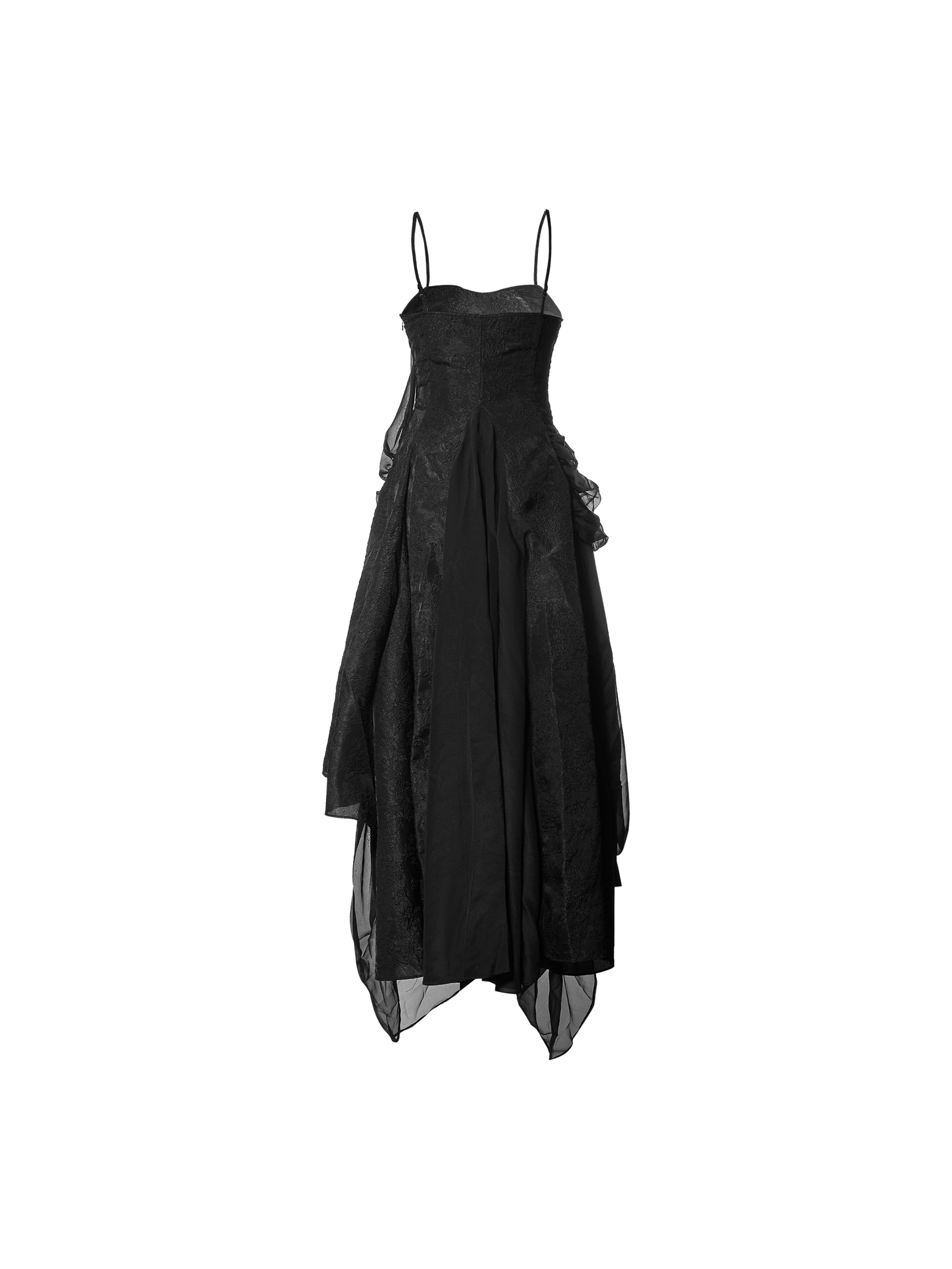 Black Silk Long Dress ELYWOOD