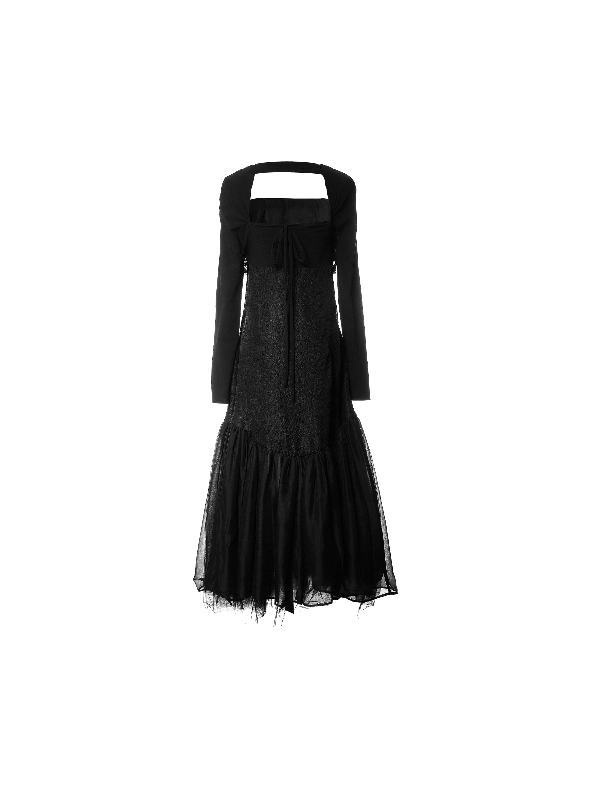 블랙 타이트 버블 드레스