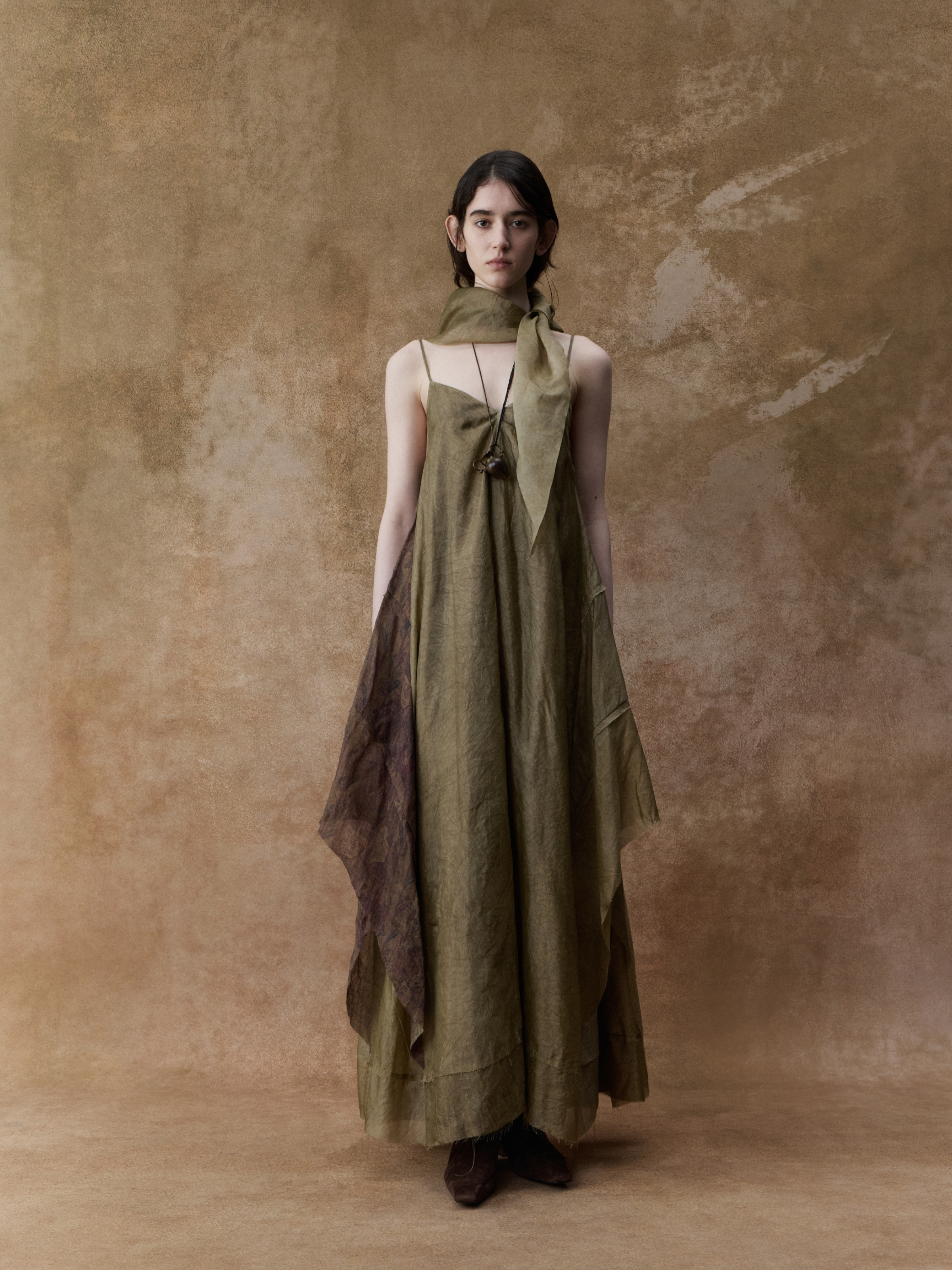 Contrasting Print Dress