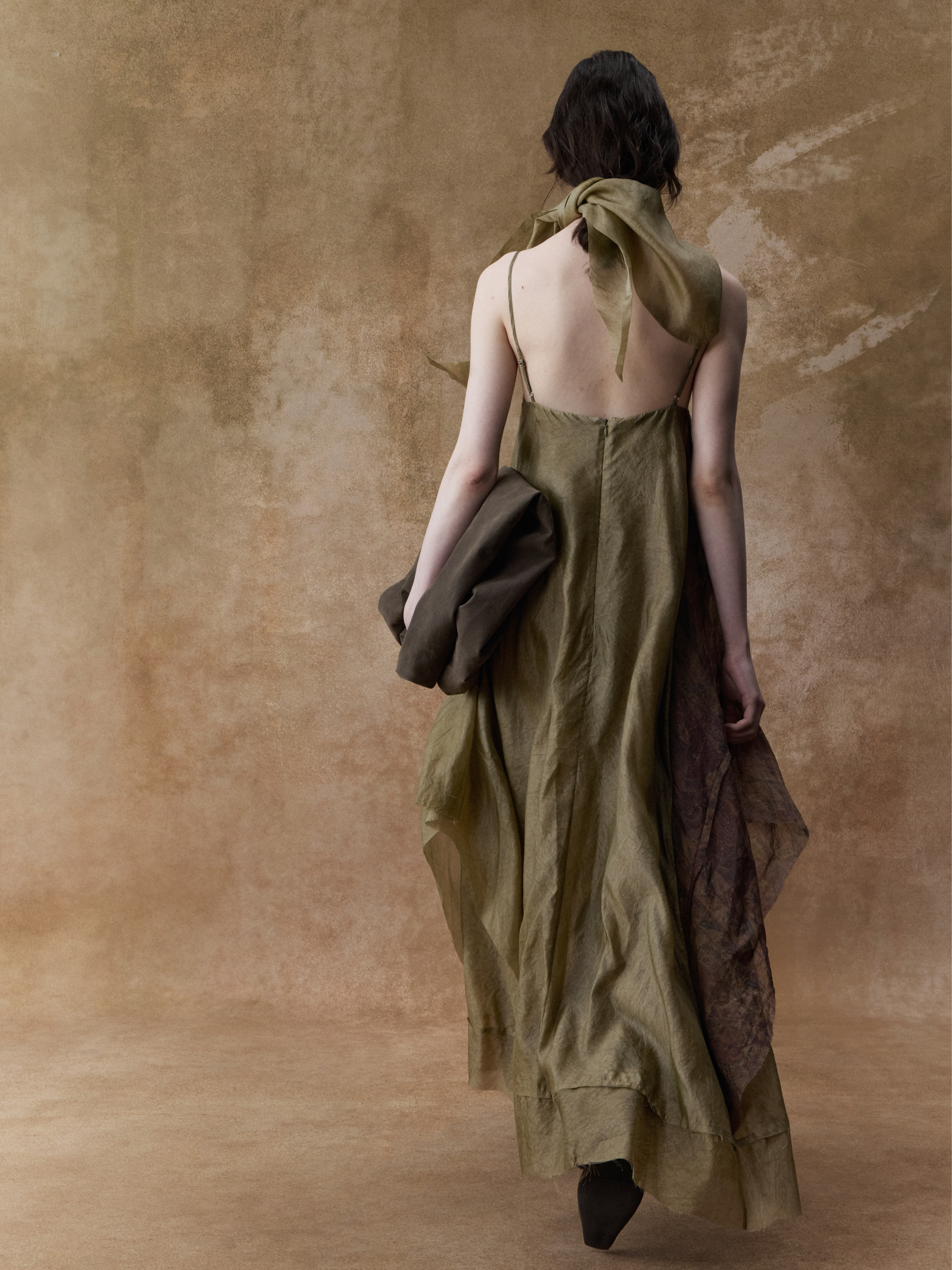 Contrasting Print Dress