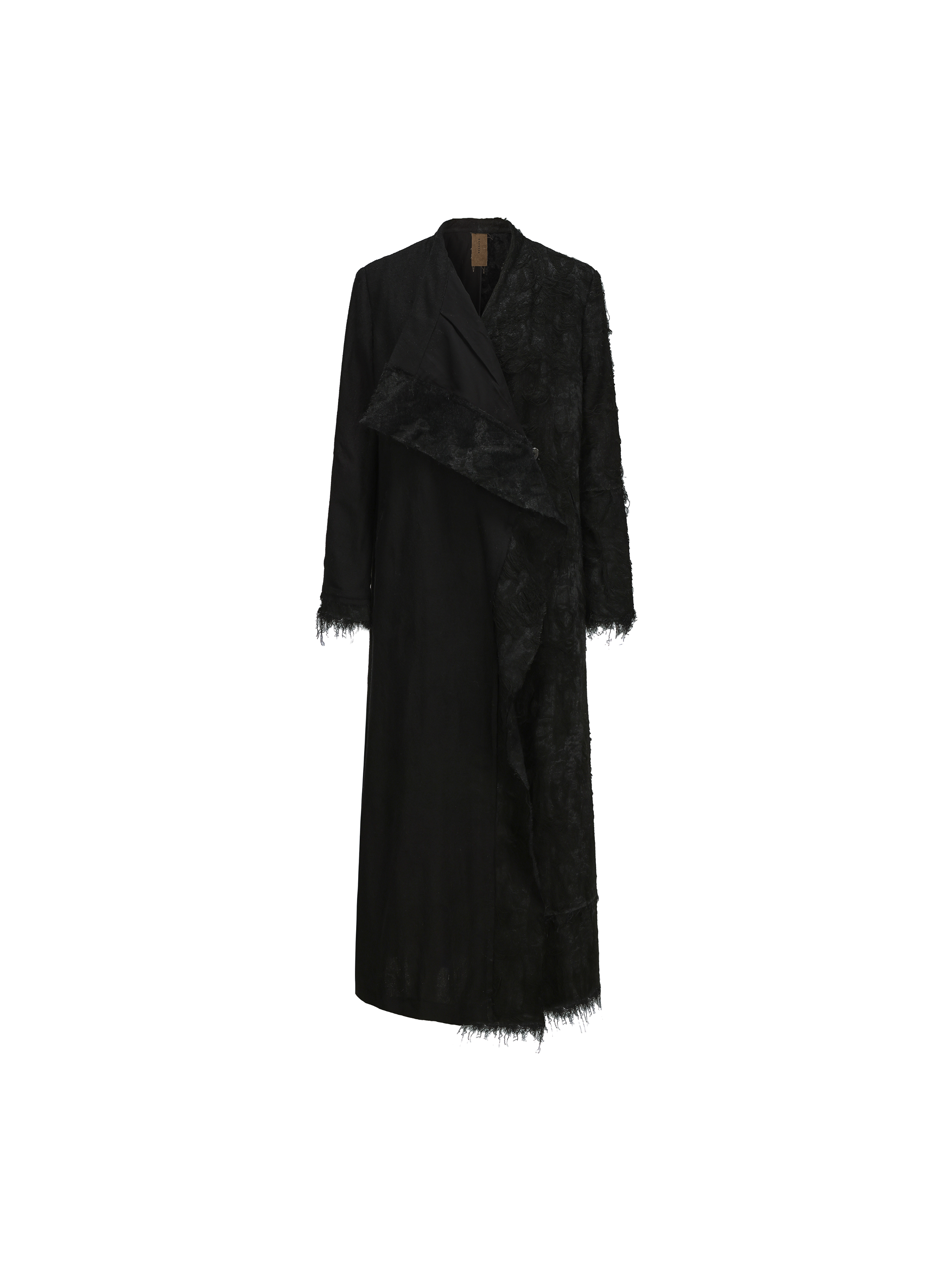 Black Wool Patchwork Jacquard Cardigan