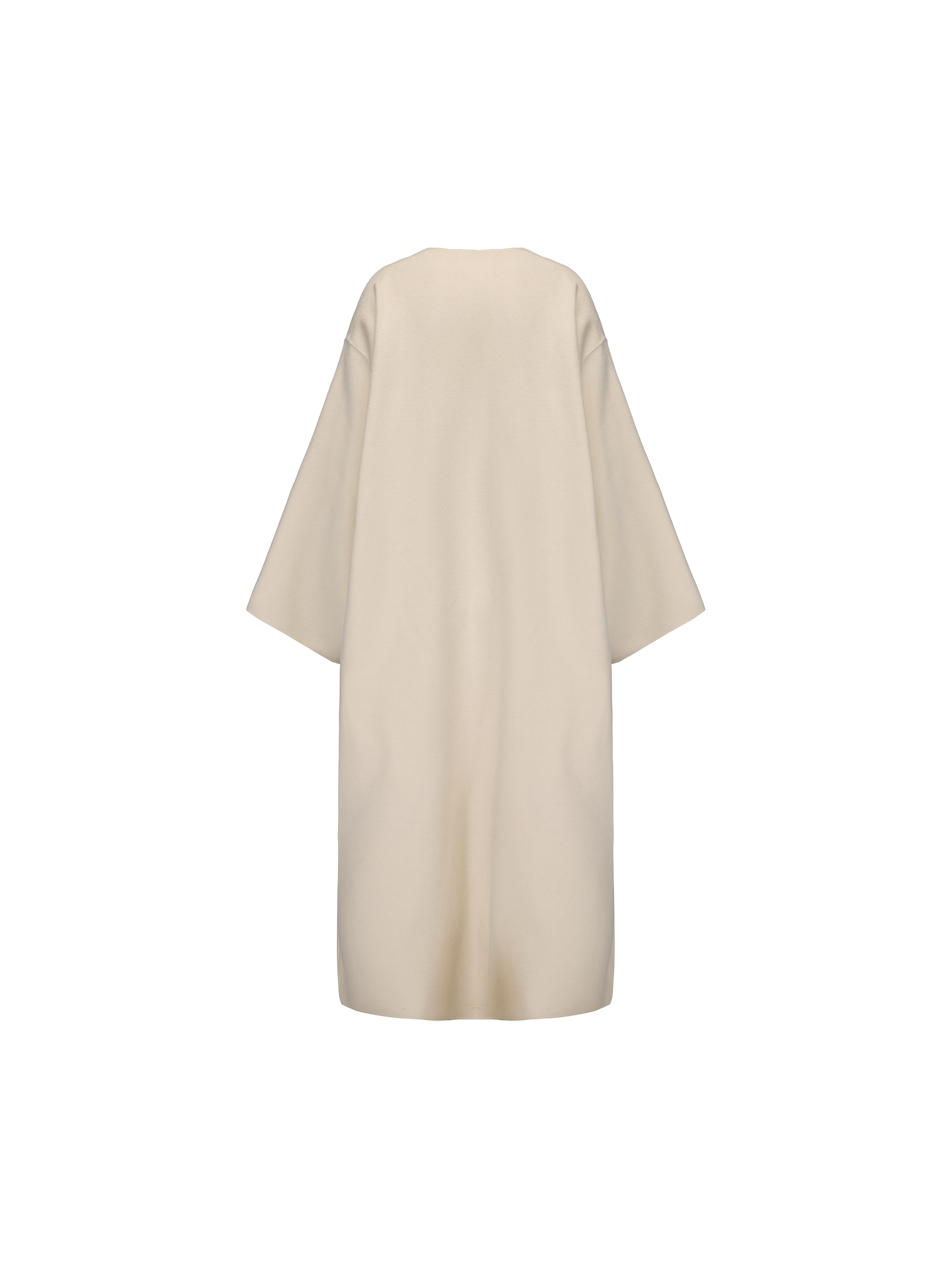 Off-white Cashmere Structured Coat