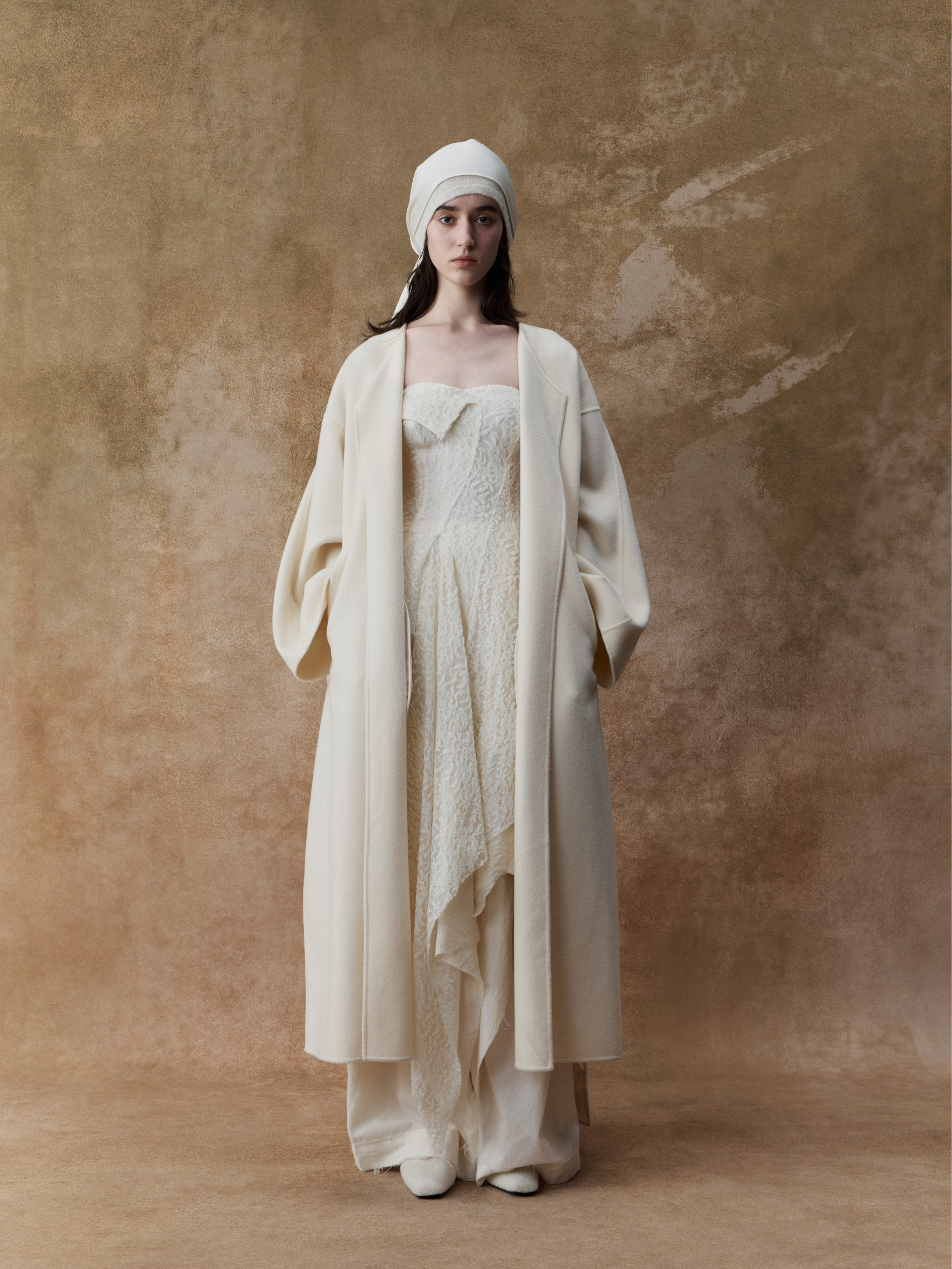 Off-white Cashmere Structured Coat