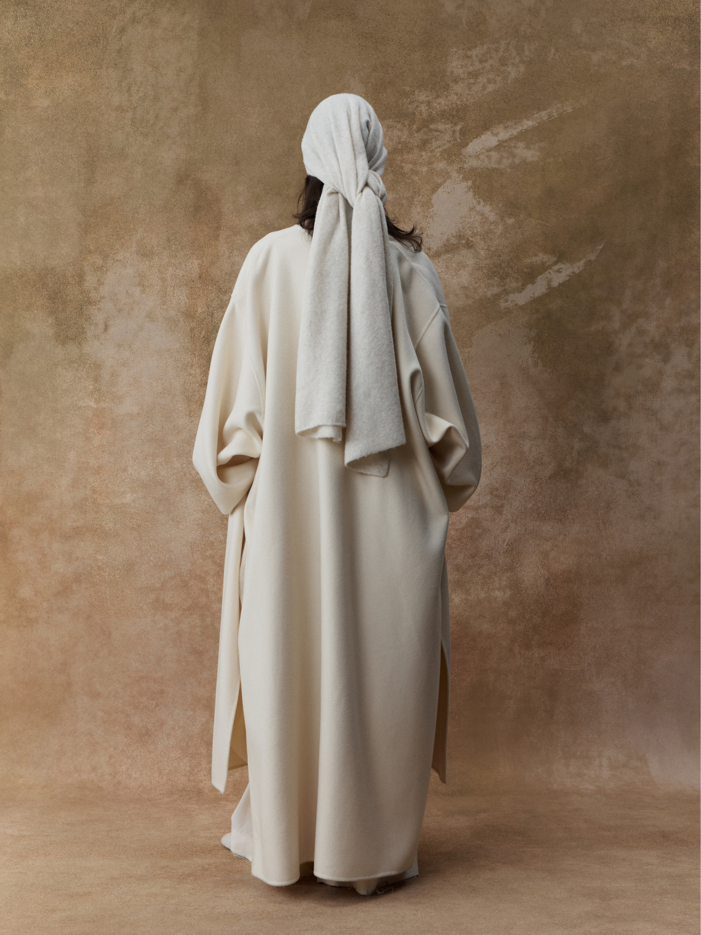 Off-white Cashmere Structured Coat