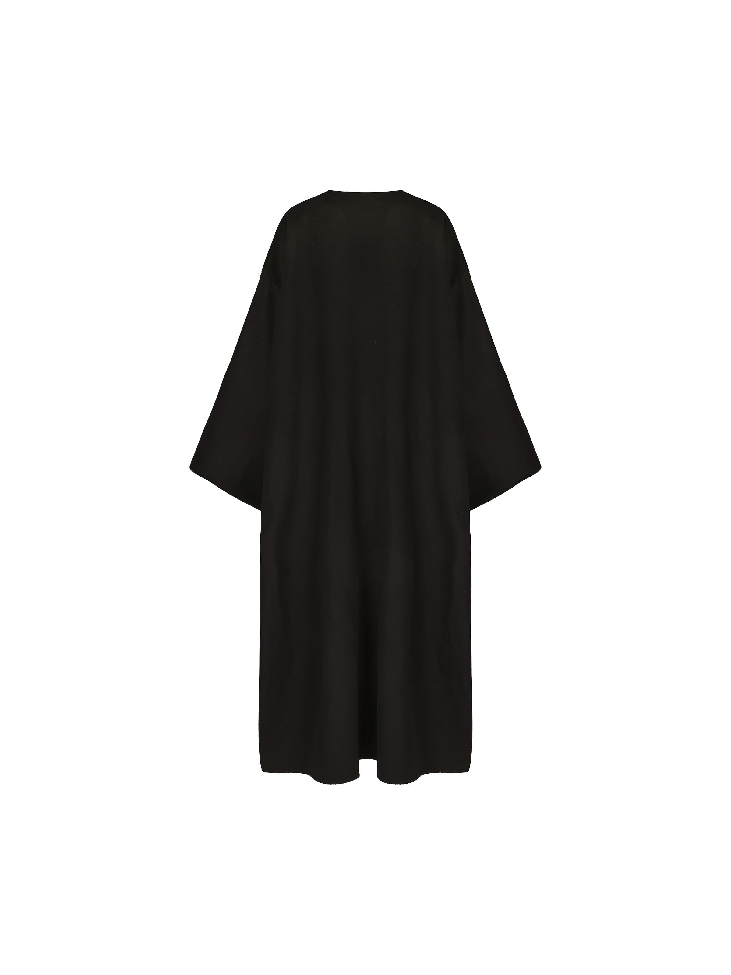 Black Cashmere Structured Coat