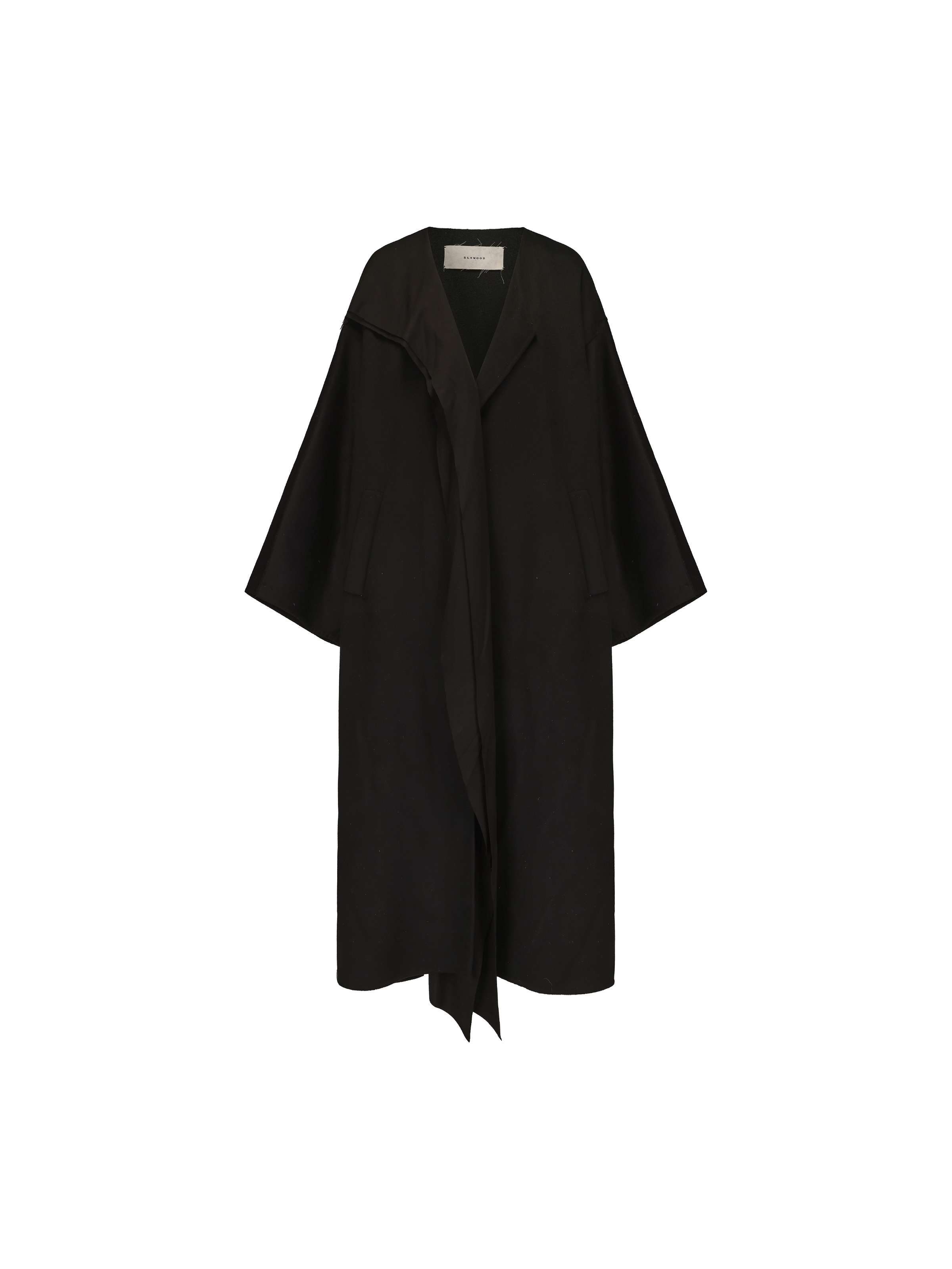 Black Cashmere Structured Coat