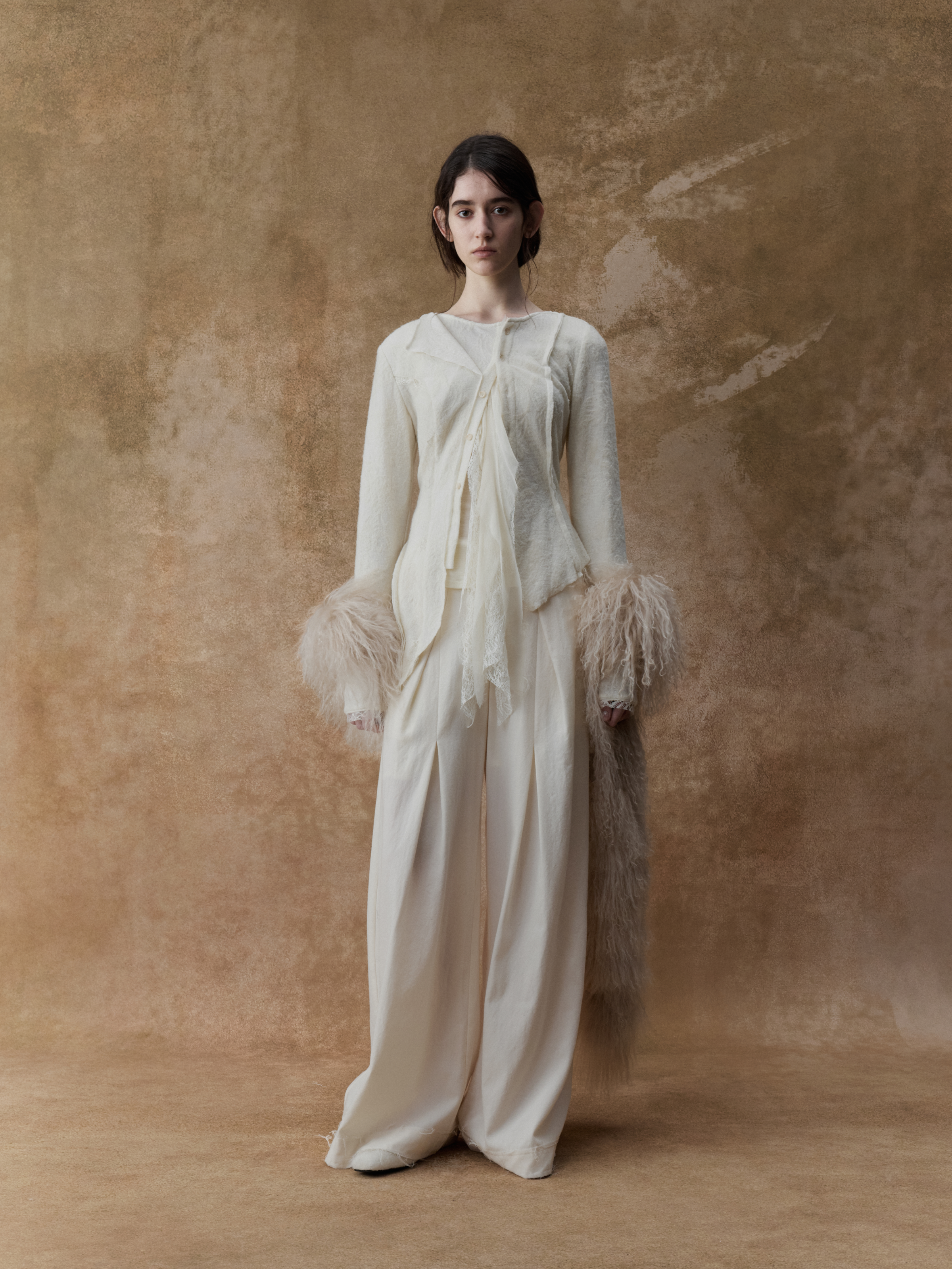 Off-white Panelled Fake Two-piece Top