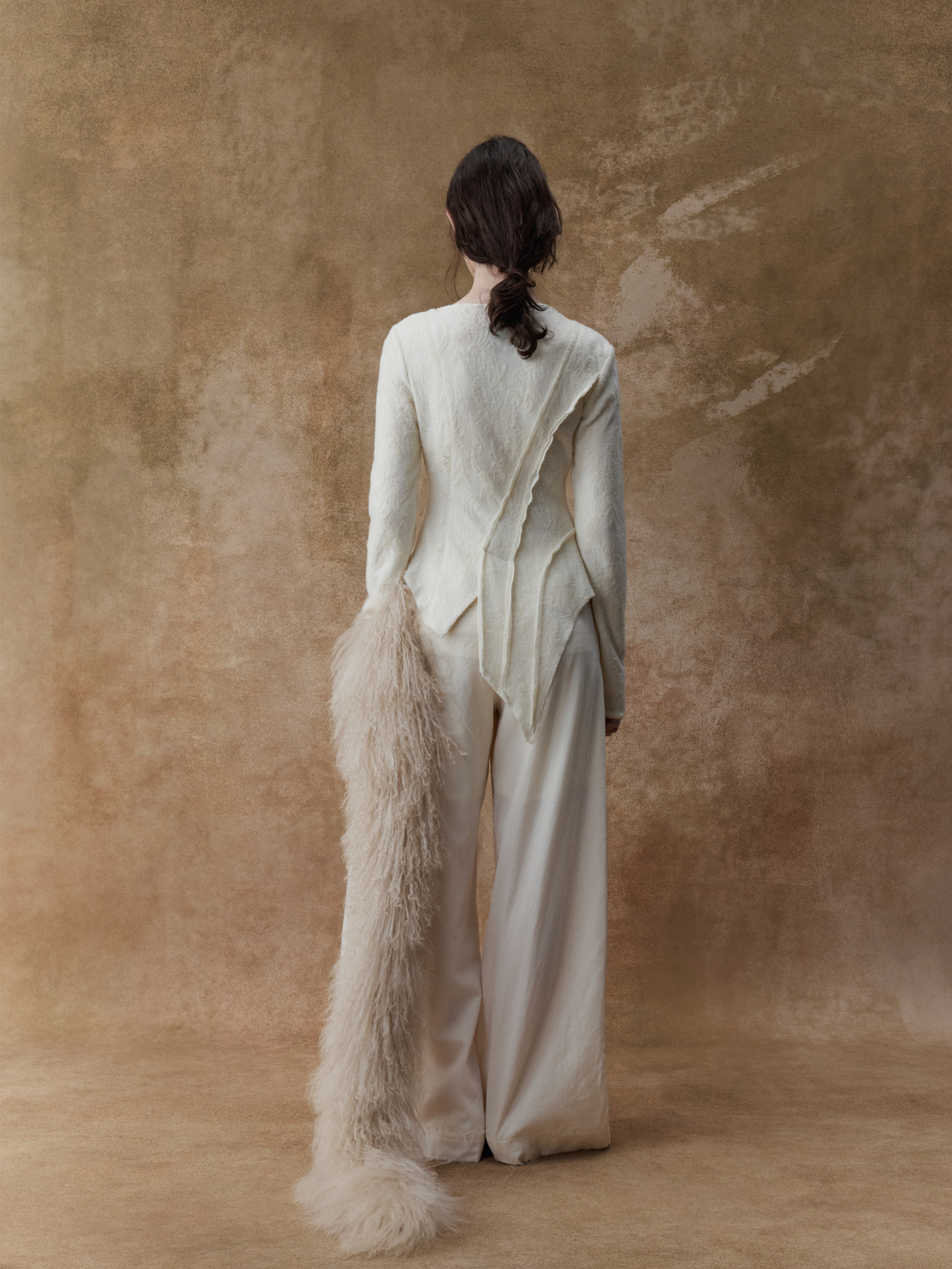 Off-white Panelled Fake Two-piece Top