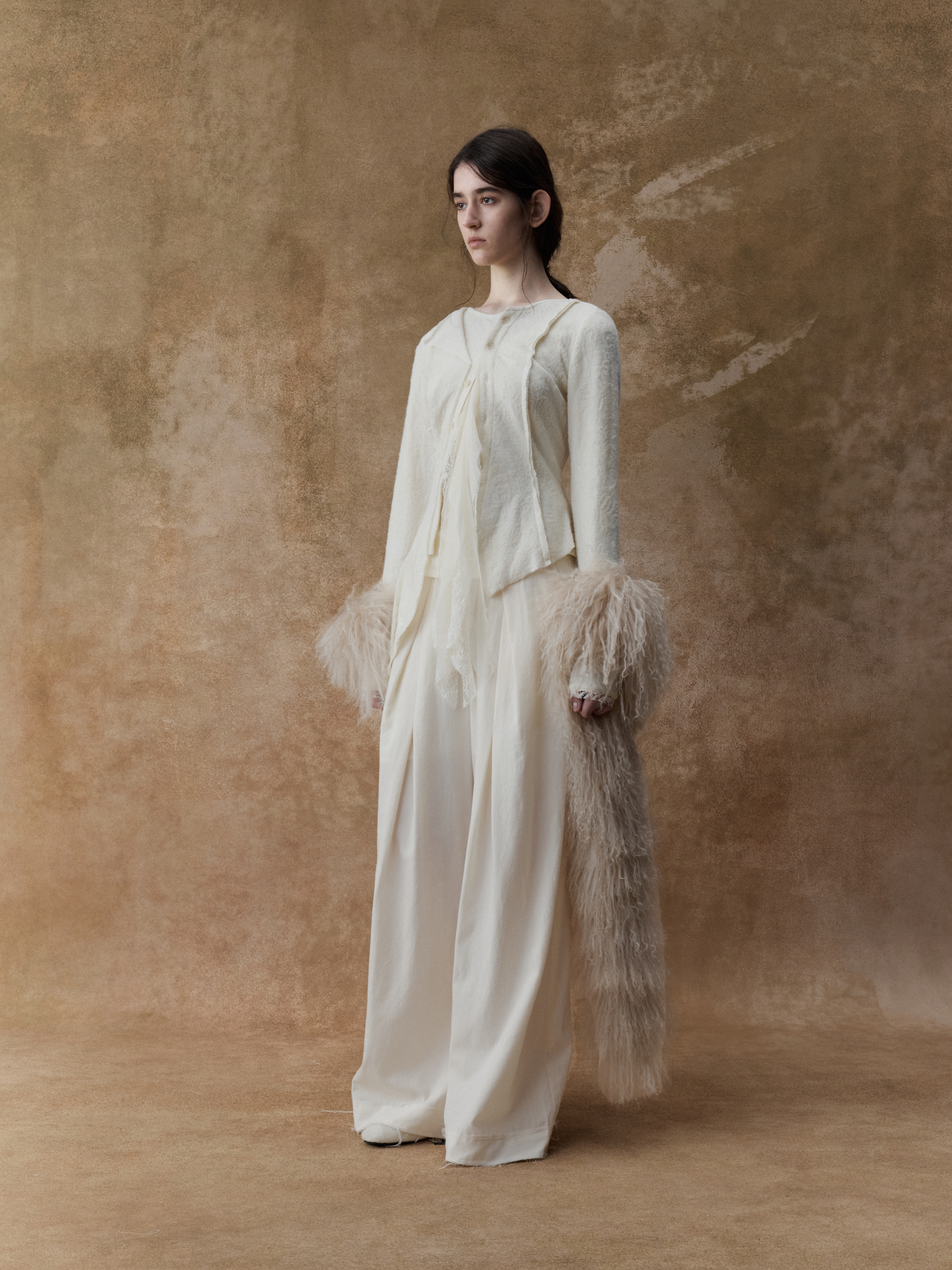 Off-white Panelled Fake Two-piece Top